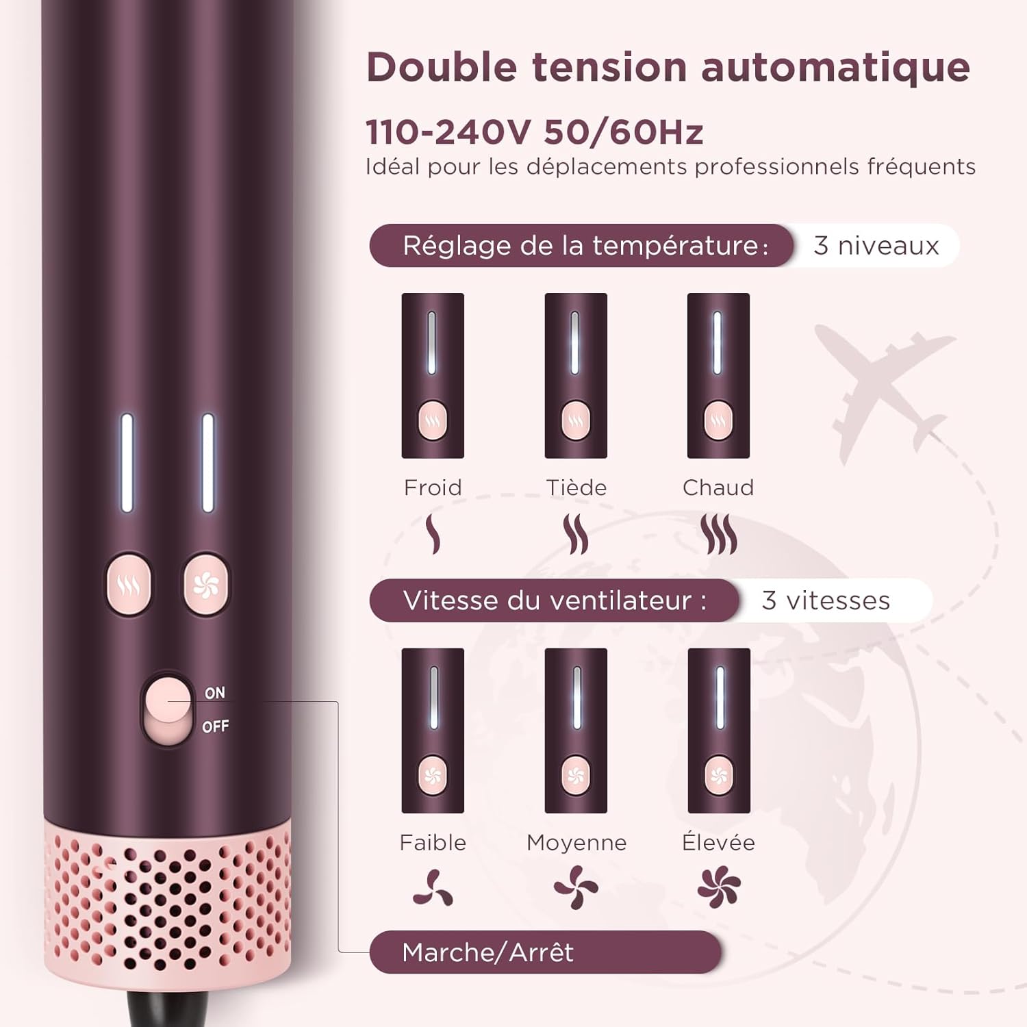 PARWIN PRO BEAUTY - MaxAIR 2.0 - styler 7-en-1, 110,000 RPM, double tension