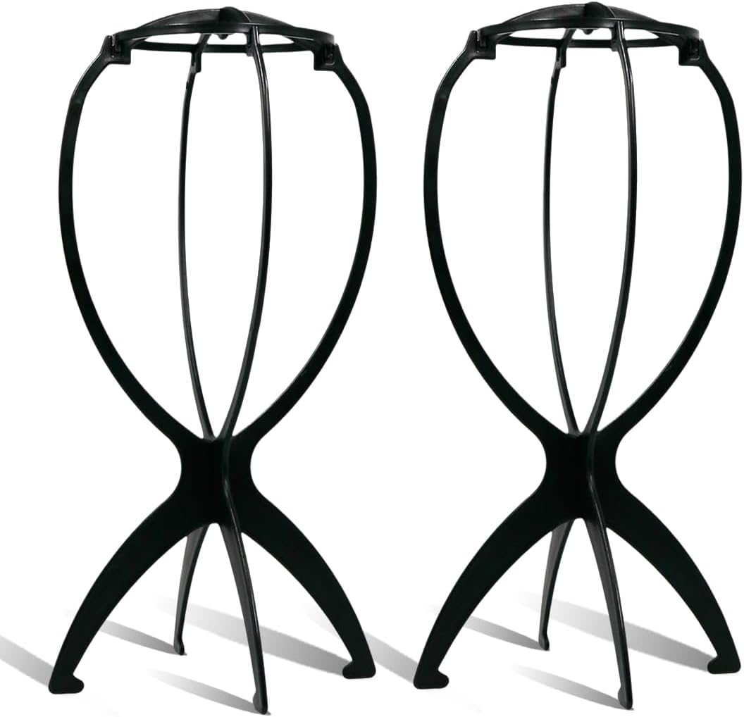 XPEX - Wig Cap 2 pièces - plastique noir - support perruque portable