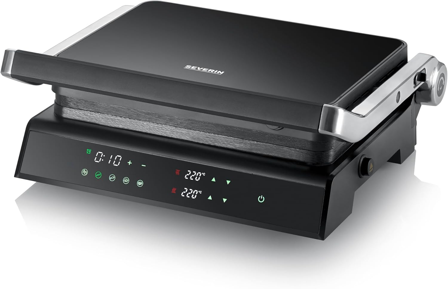 SEVERIN - Comfort Multi-gril, 5 programmes, plaques céramique, noir/inox, KG 2399