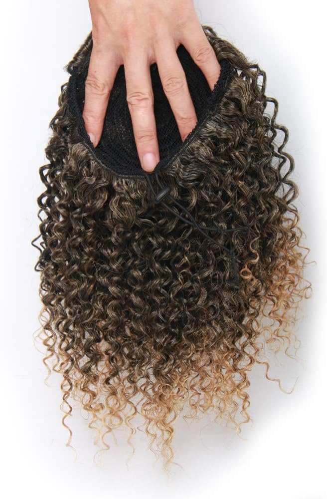 Extension de queue de cheval - bouclée afro courtes 12 pouces, 1B/27#