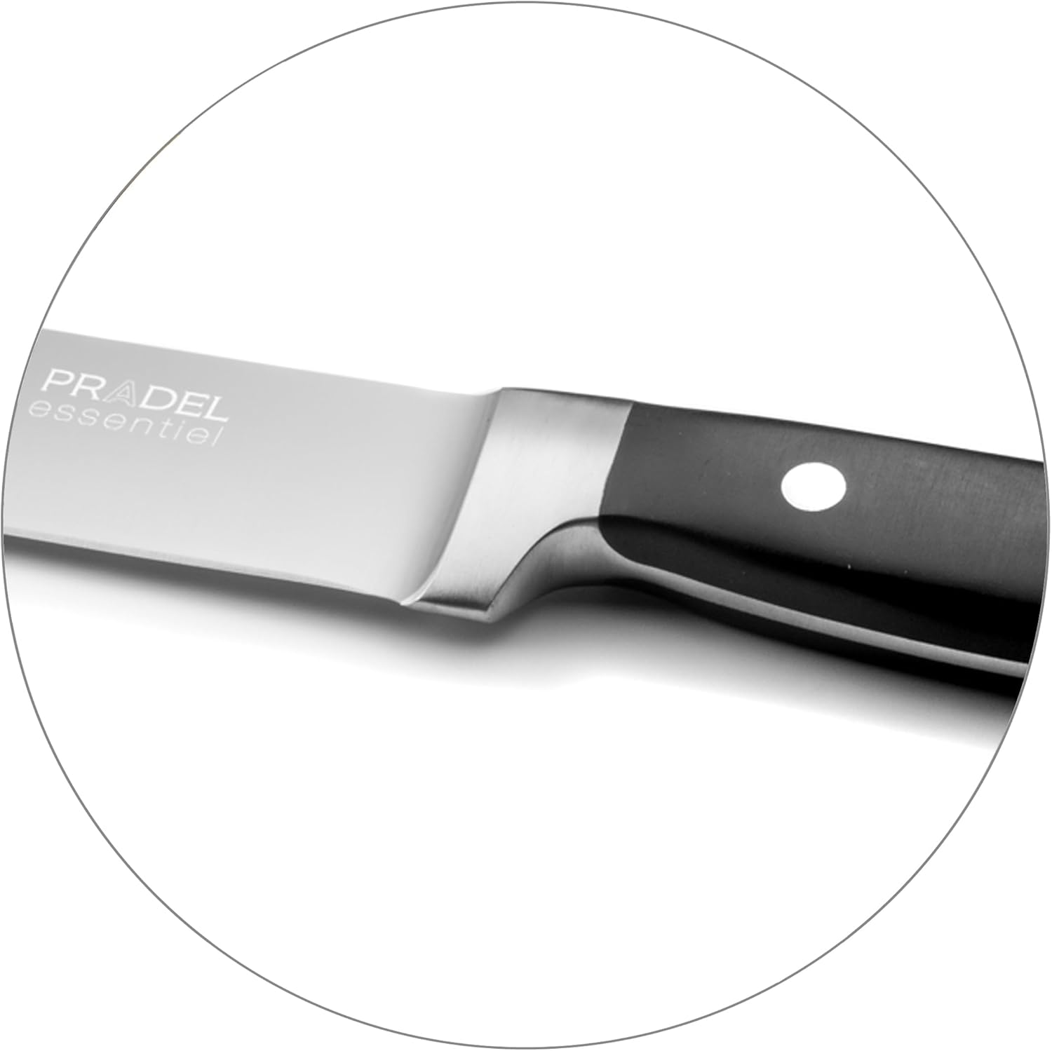 Couteau d'office - Blason - lame 9cm, inox 13C, finition satinée, noir