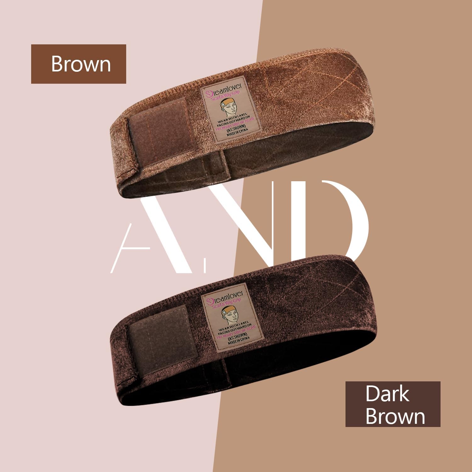 Dreamlover - Bandeau Perruque antidérapant - 2 pièces marron - Bande anti-glisse pour perruque femme