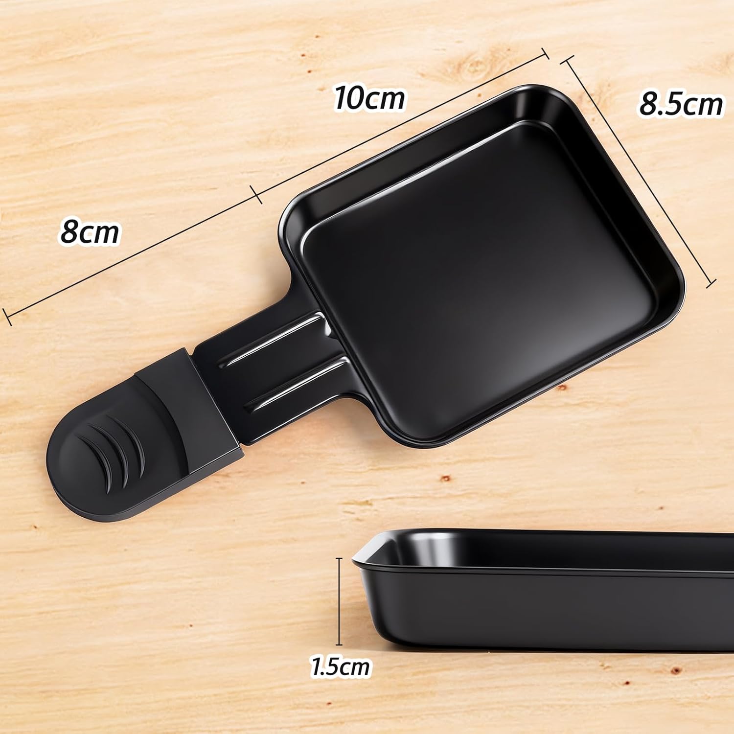 HengBO - poêlon carré 8pcs - 18x8.5x1.5cm - fonte antiadhésive