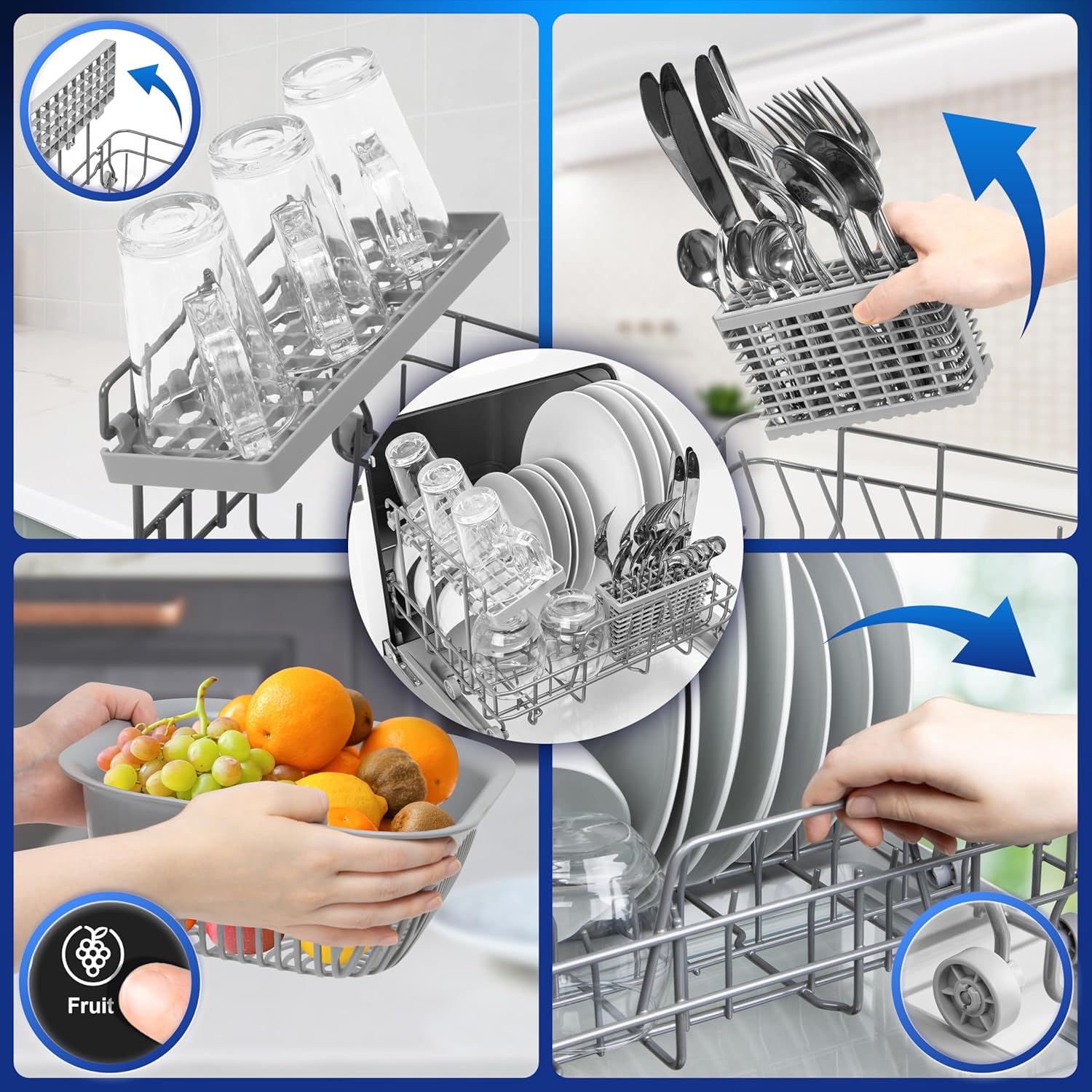 Duronic - DW5 BK - compact 55x50x43cm - 7 programmes, séchage performant