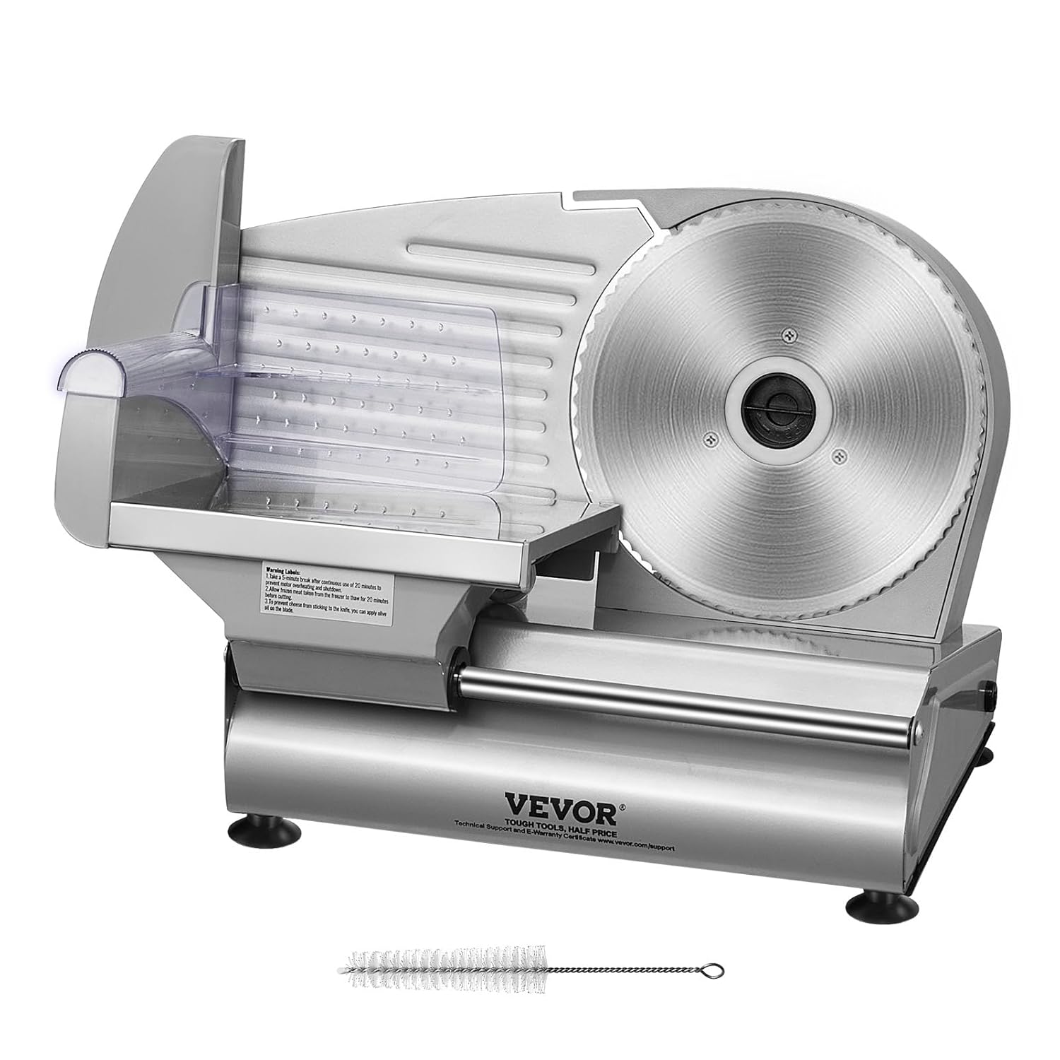 VEVOR - Trancheuse électrique 190mm - 180W, inox, 80-120tr/min