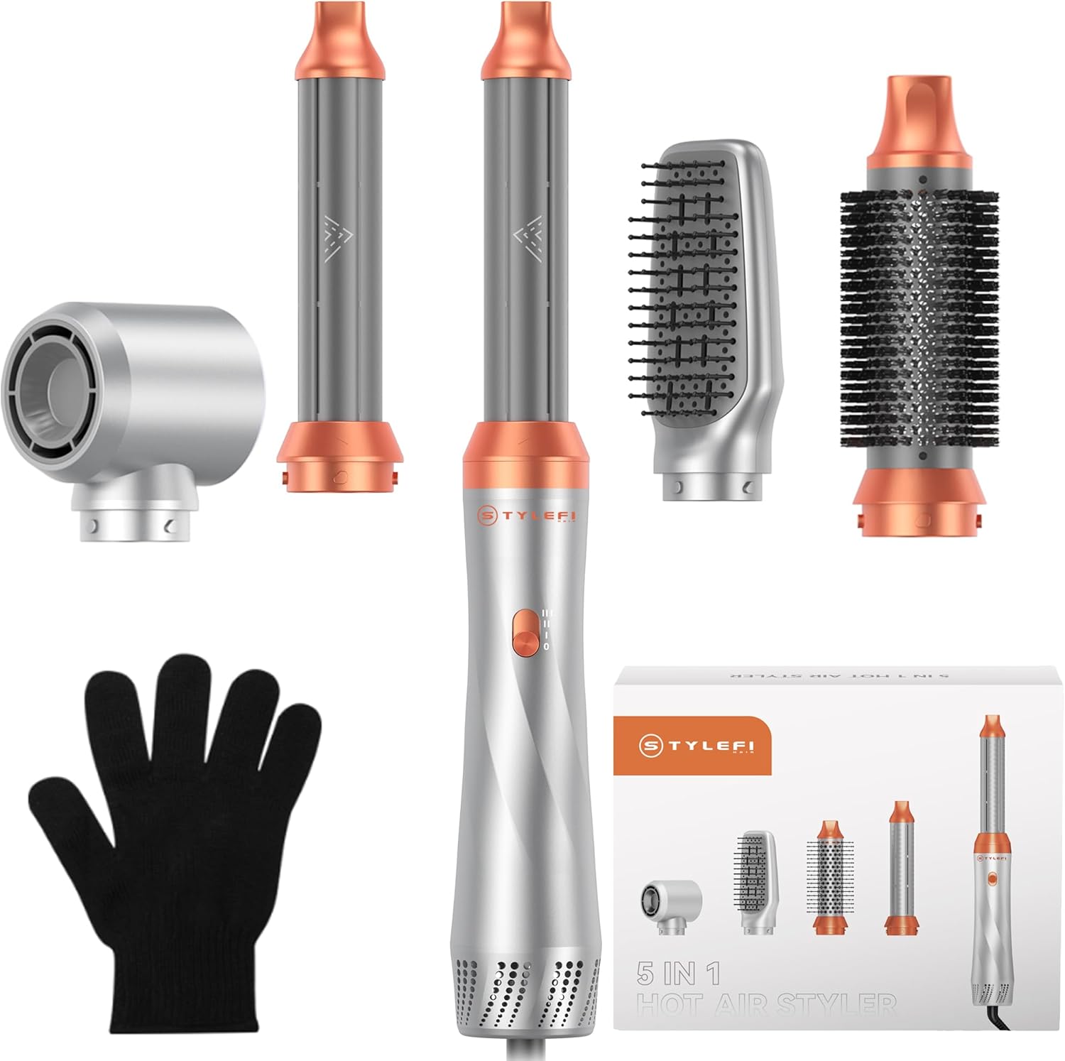 Brosse soufflante 5 en 1 - 800W - sèche, lisse, boucle, stylise