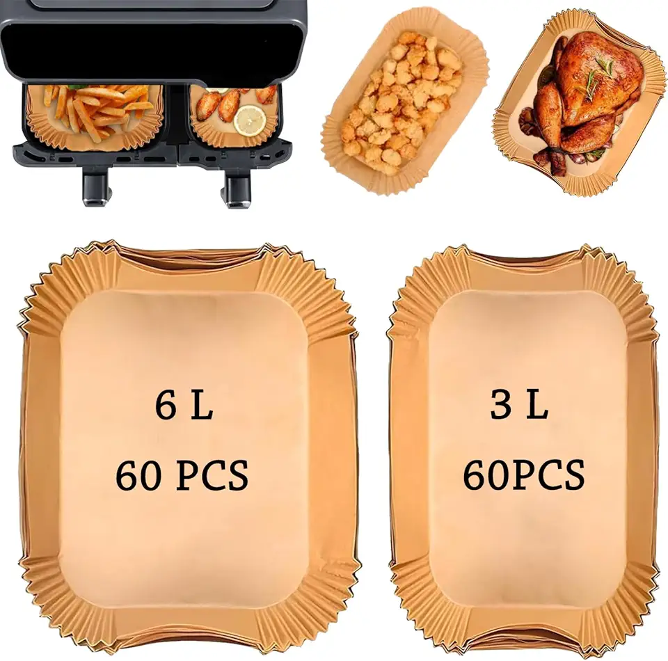 Papier cuisson air fryer - compatible Philips Série 3000 - 9L - 120pcs résistant NA350/00