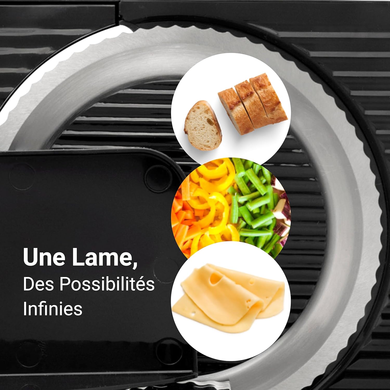 EUREL - trancheuse électrique pliable 170mm, lame inox, 0-17mm, 100W - RS42