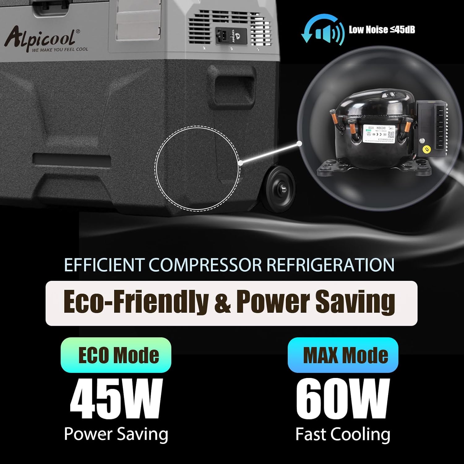 Alpicool - ECX50 - 50L - Frigo portable, compression, -20 à 20°C, ECX50