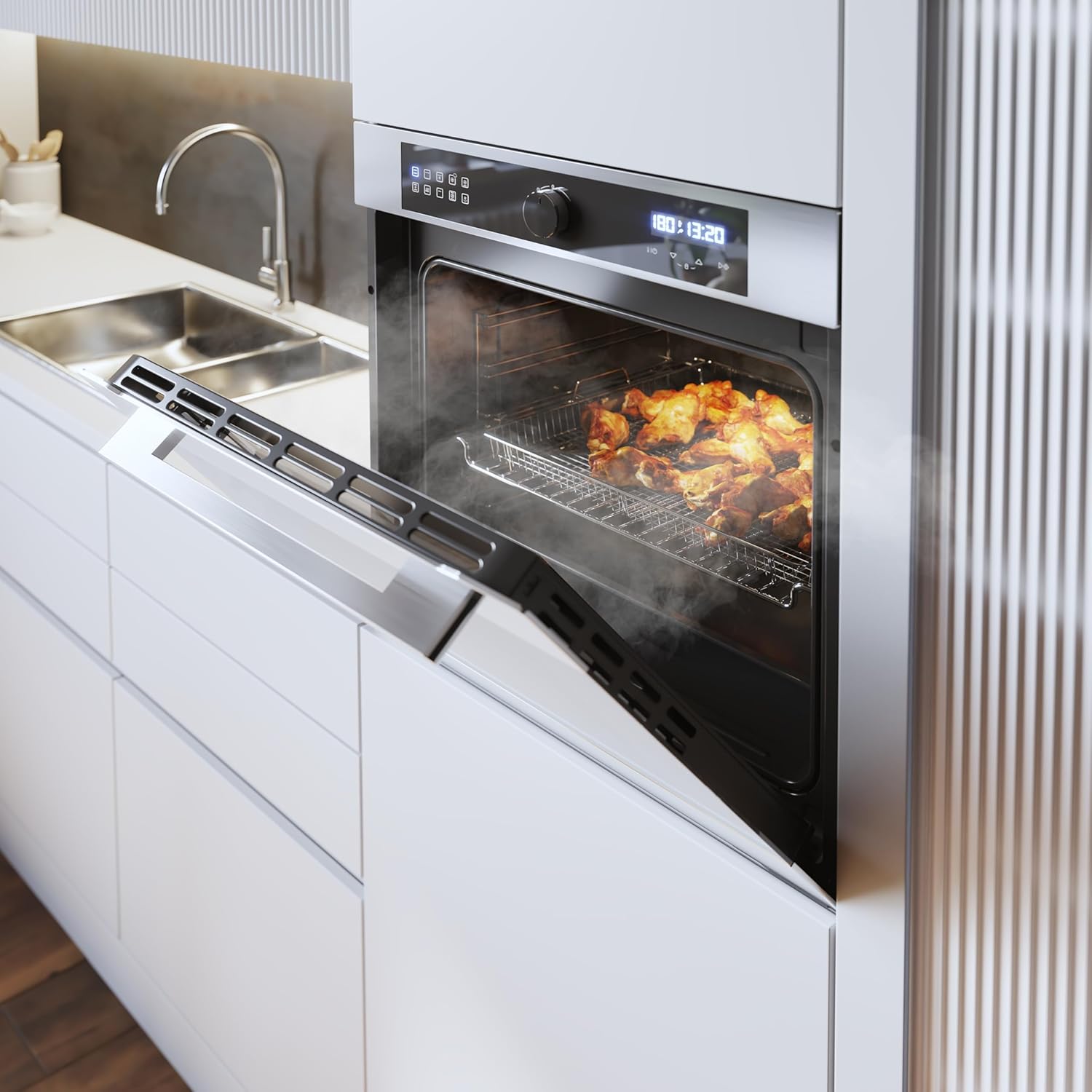 Cecotec - Four encastrable Bolero 60 cm multifonction, 72L, Airfryer, AF316000