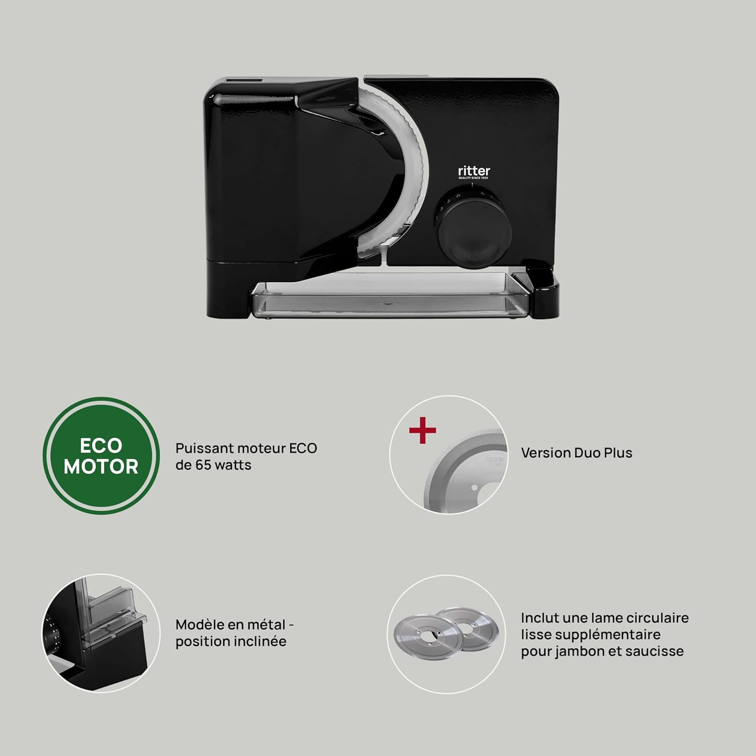 Ritter - trancheuse E16 duo plus - compacte - moteur ECO, fabrication allemande