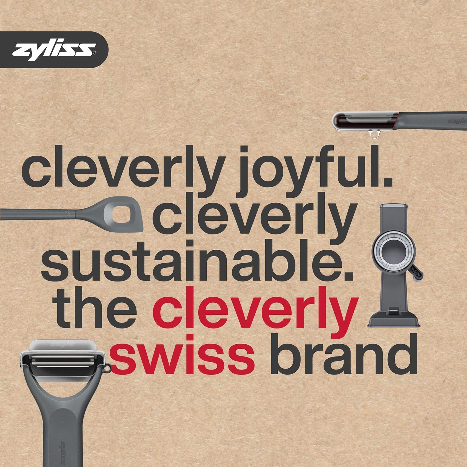 Zyliss - Zick Zick 3 - hachoir manuel inox - pour légumes et herbes