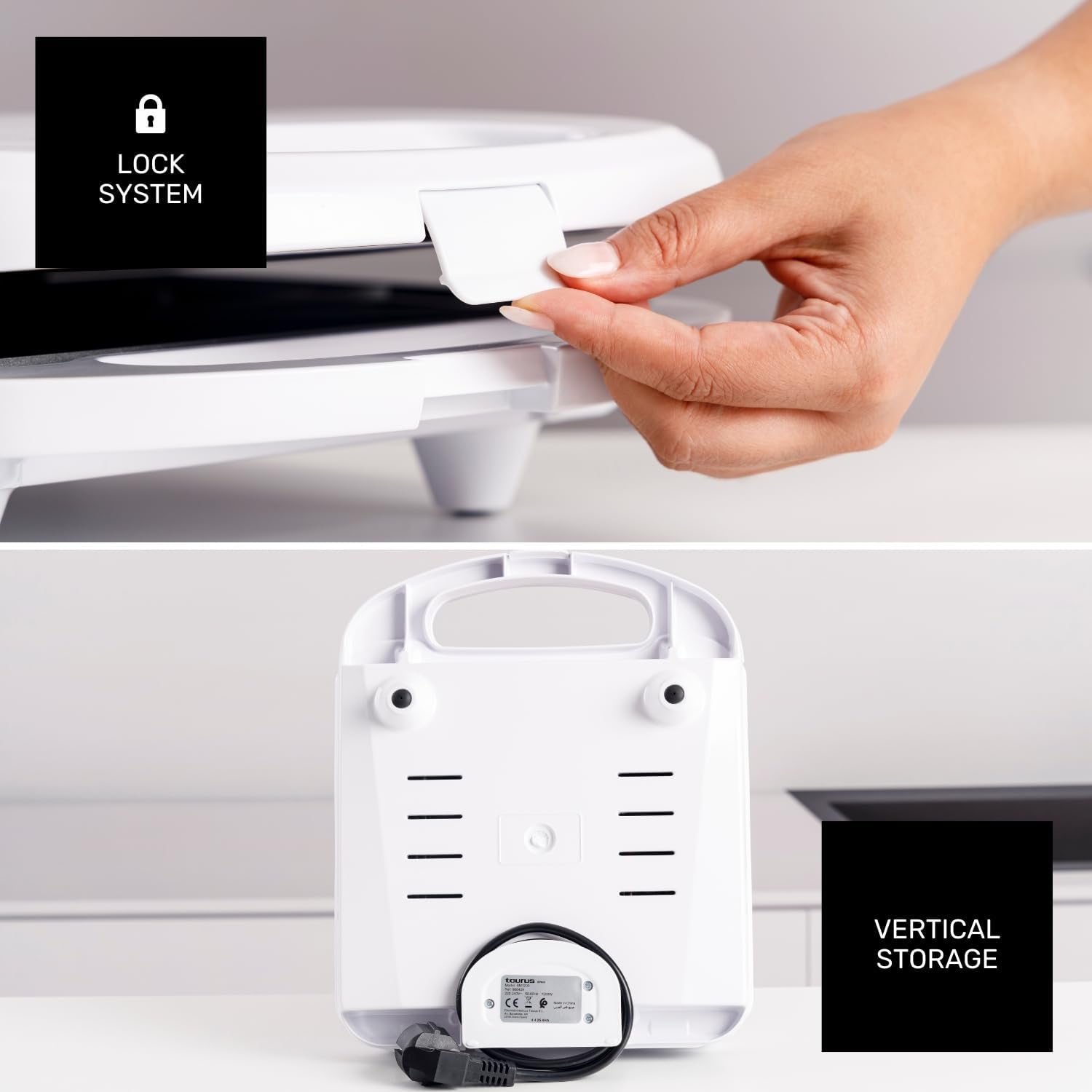 Taurus - MySandwich Family - 26x22 cm - 4 sandwichs, 1200W, plaques antiadhésives, poignée froide