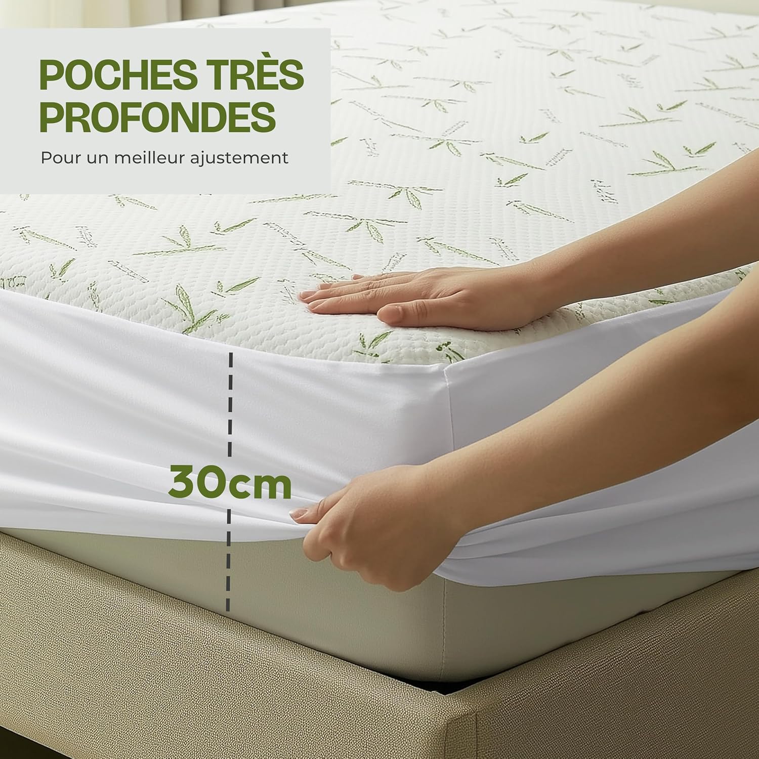 Utopia Bedding - Protège-matelas Premium - 105x190x30 cm - Imperméable, respirant, élastique, Oeko-Tex