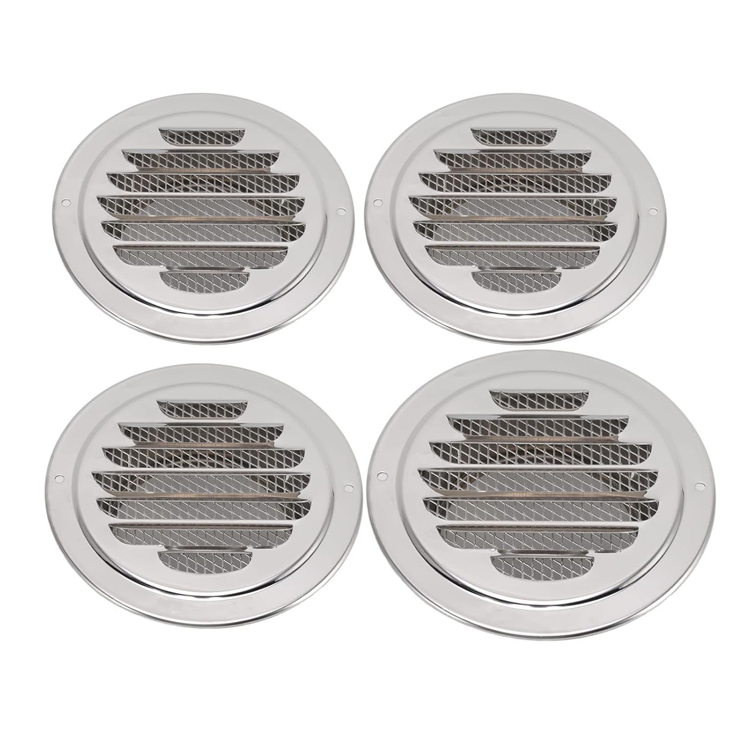 Grille de ventilation ronde inox 160mm, anti-corrosion, montage facile