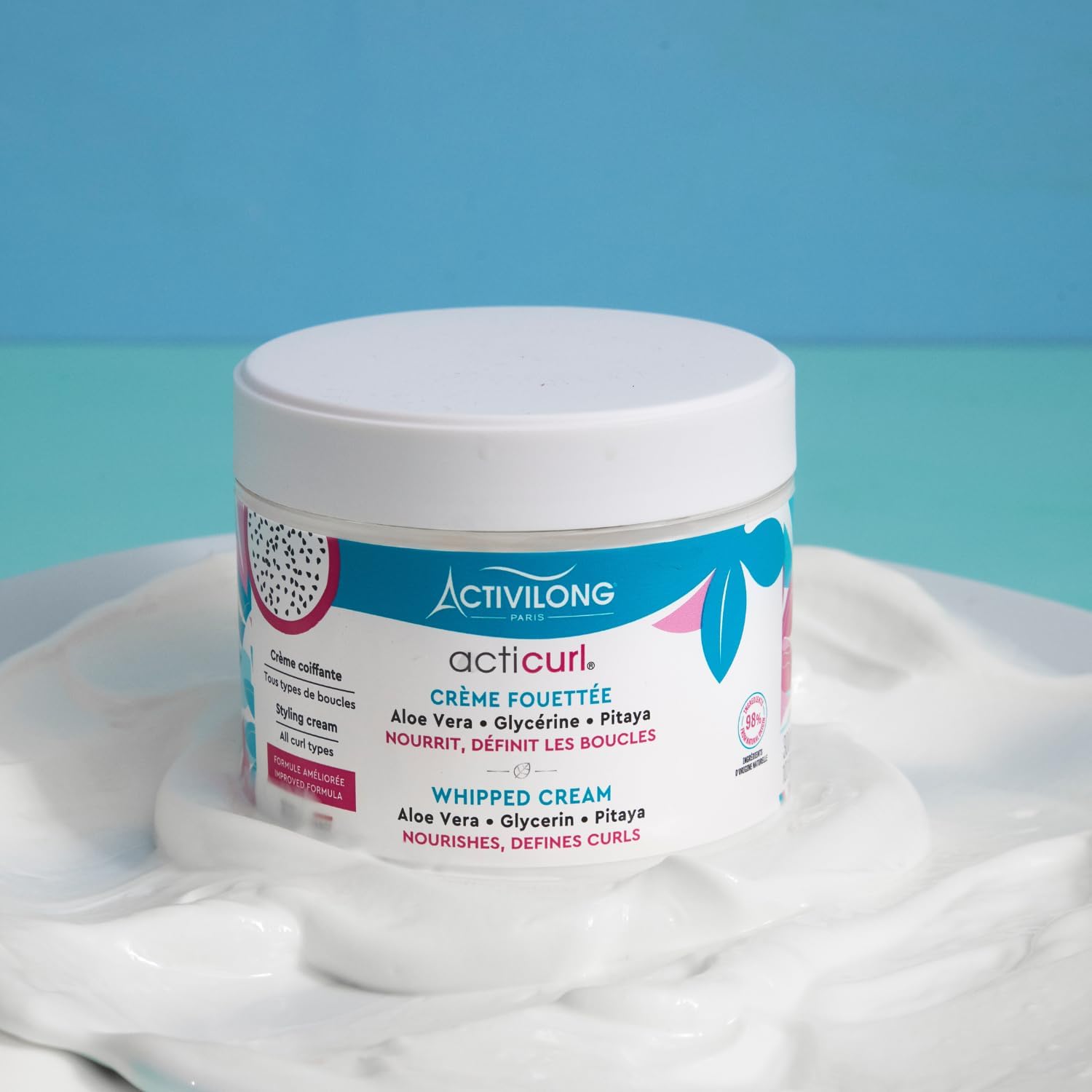 Activilong - Acticurl - 300ml - crème fouettée cheveux bouclés, 98% naturels