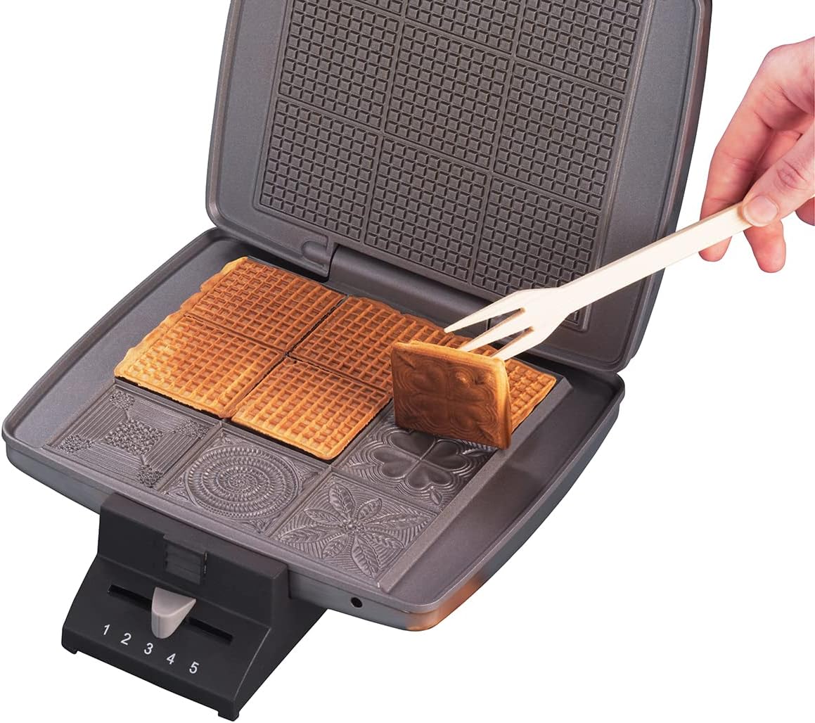 Cloer - Gaufrier 1431 - inox, 930W, 9 gaufres, revêtement antiadhésif