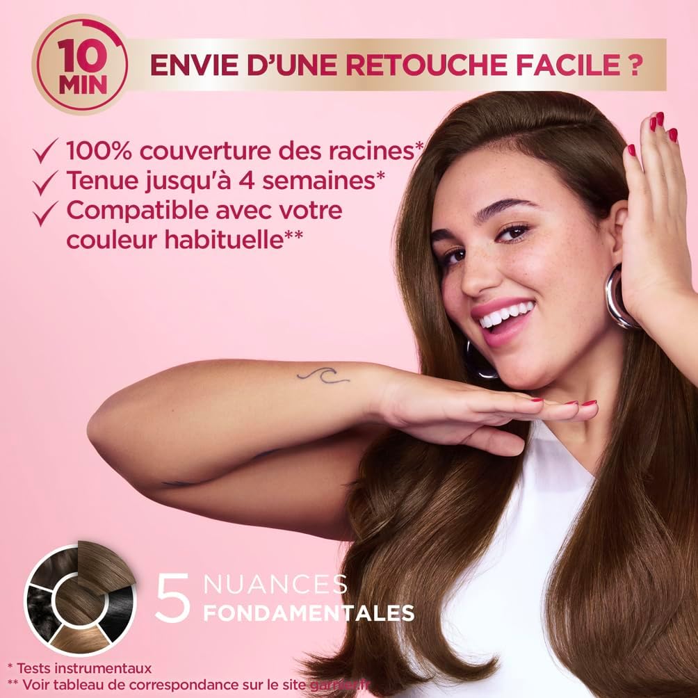 Garnier - Color Shampoo Retouch - coloration semi-permanente - châtain foncé