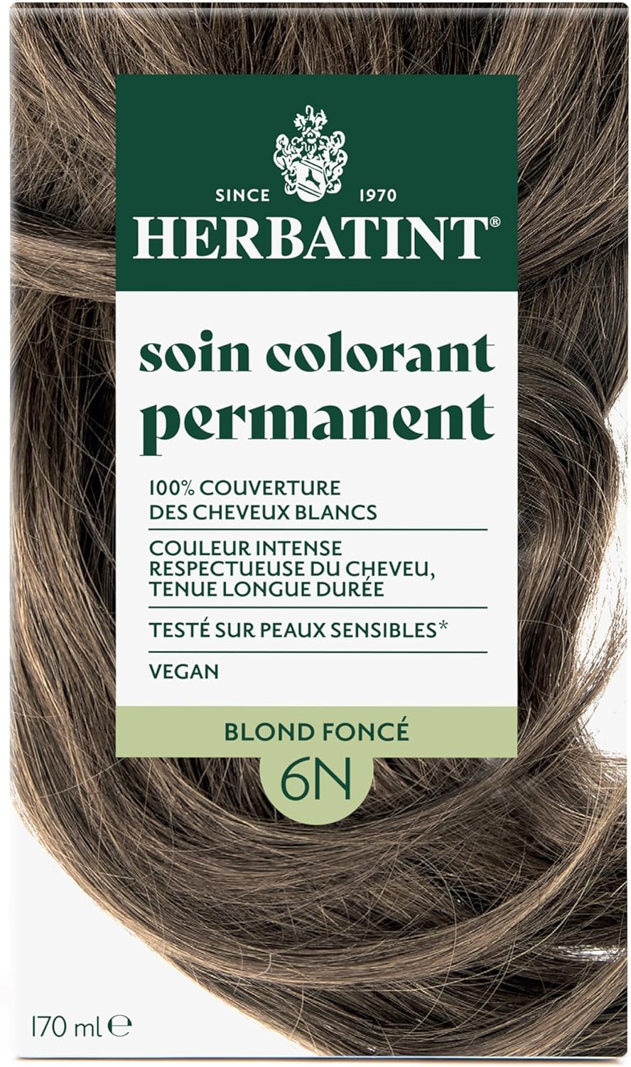 Herbatint - Coloration Cheveux 6N, 170ml, sans ammoniaque, 100% couvrant