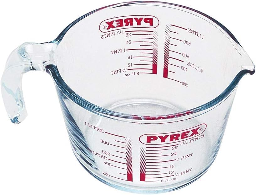 Pyrex - Classic Broc mesureur - 1L - Verre avec couvercle, 20,9x16,1x11,2cm