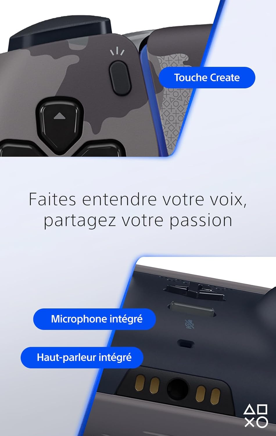 Sony - DualSense PS5 manette sans fil, Bluetooth, batterie rechargeable, camouflage