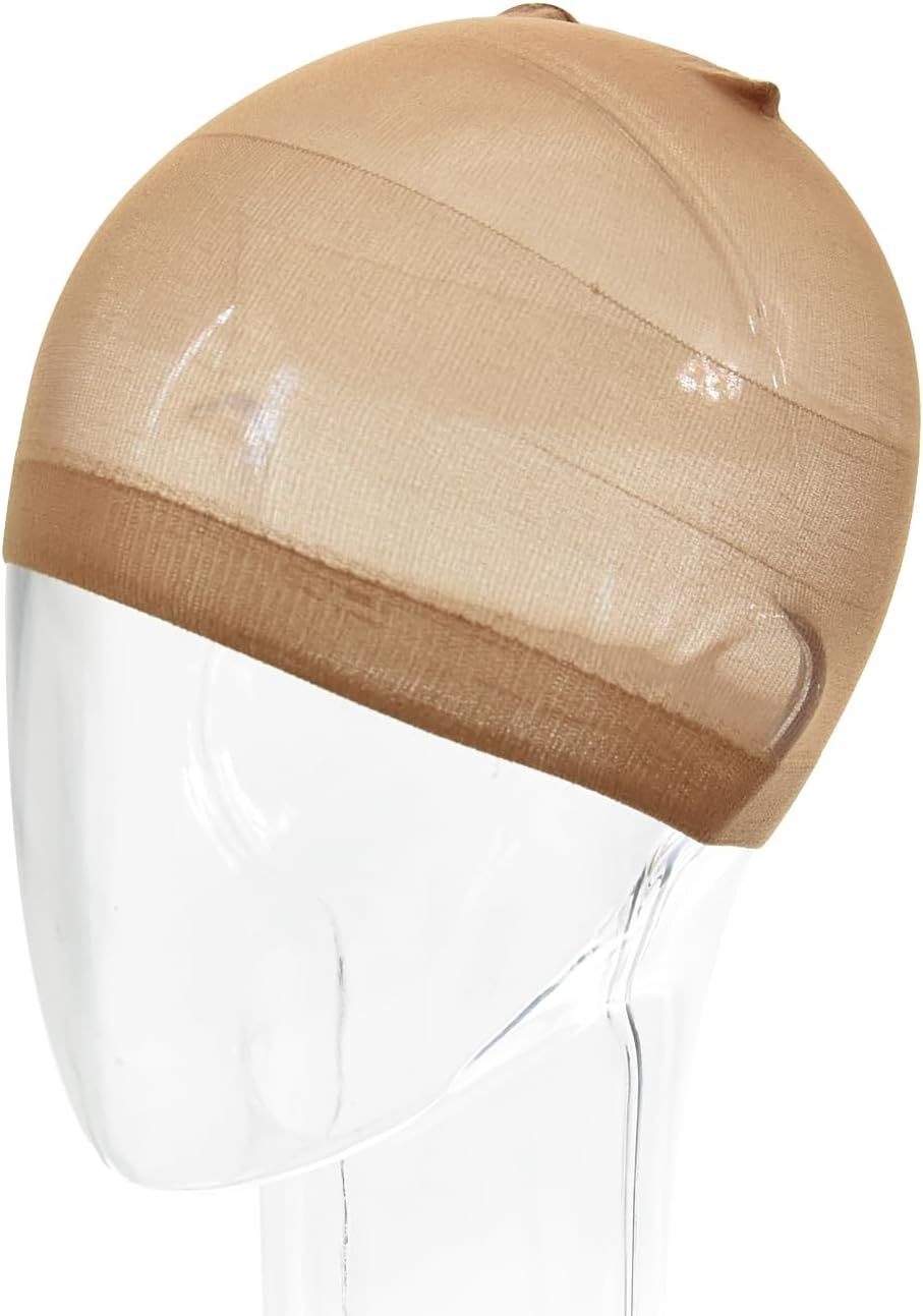 Bonnets de perruque - lot de 6 - nylon respirant marron clair unisexe