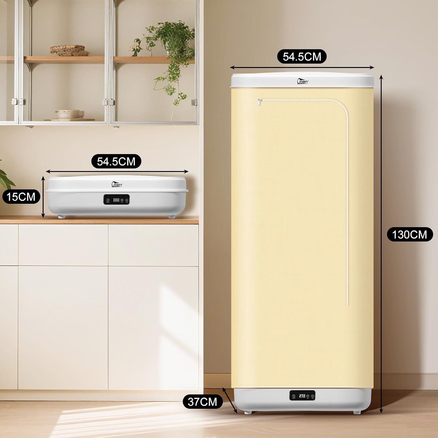 Sèche-linge électrique portable - 1000W, minuterie, télécommande, compact, idéal voyages et petits espaces