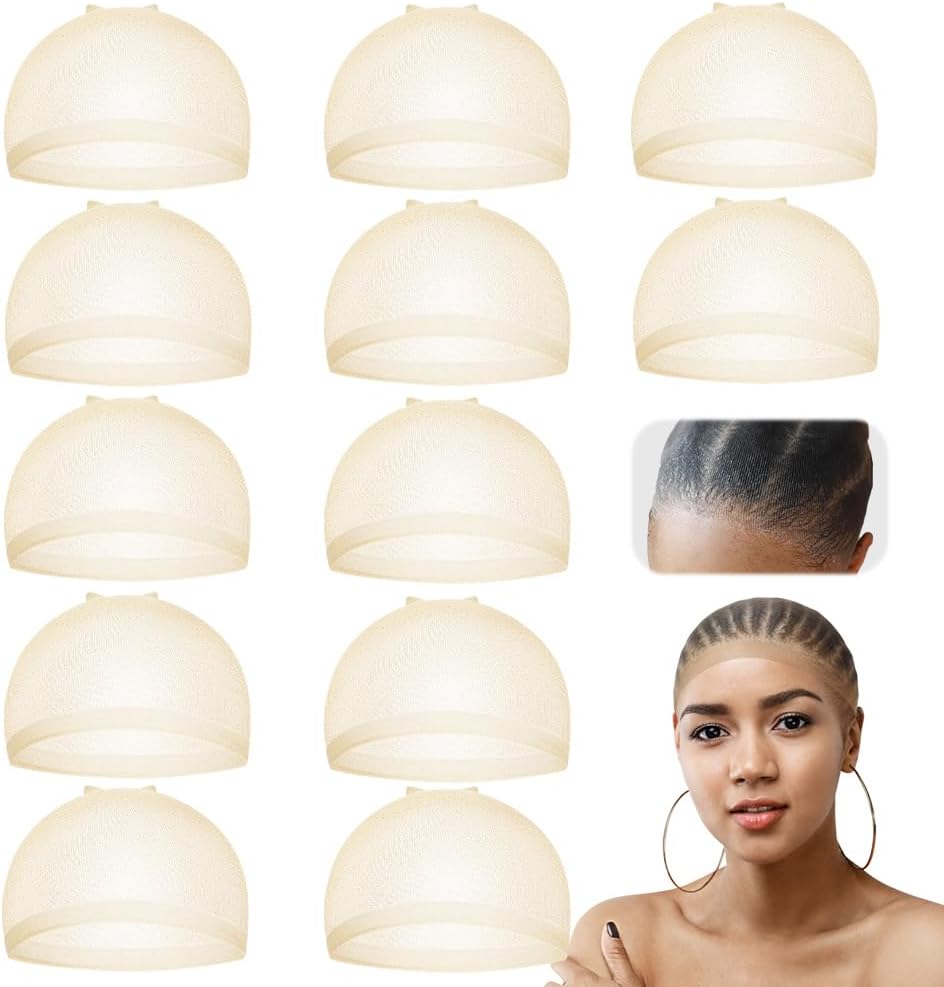 Dreamlover - HD Wig Caps série - beige, 12 pcs - bonnet perruque femme transparente