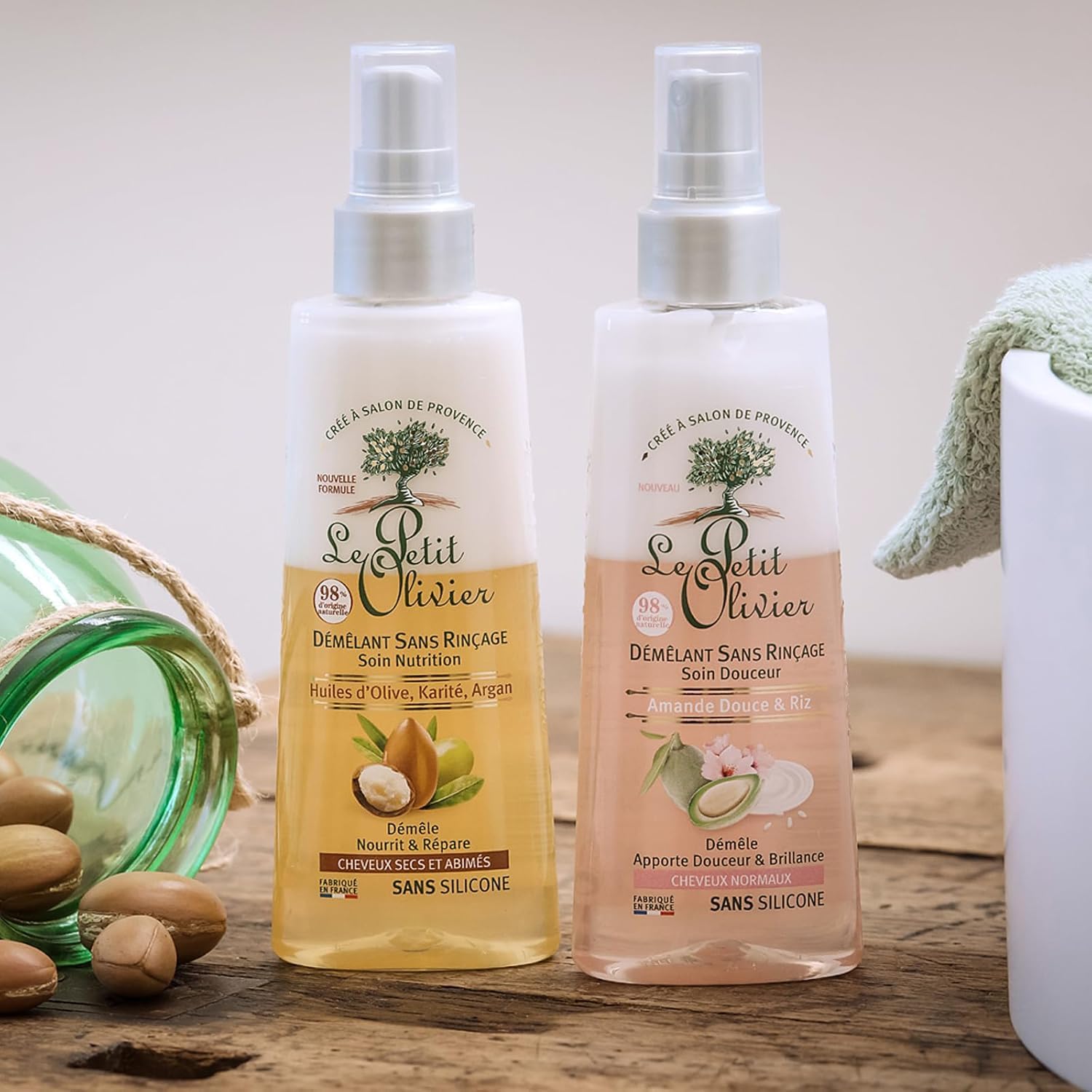 Le Petit Olivier - Spray démêlant nutrition 150ml - huiles naturelles, sans silicone, cheveux secs