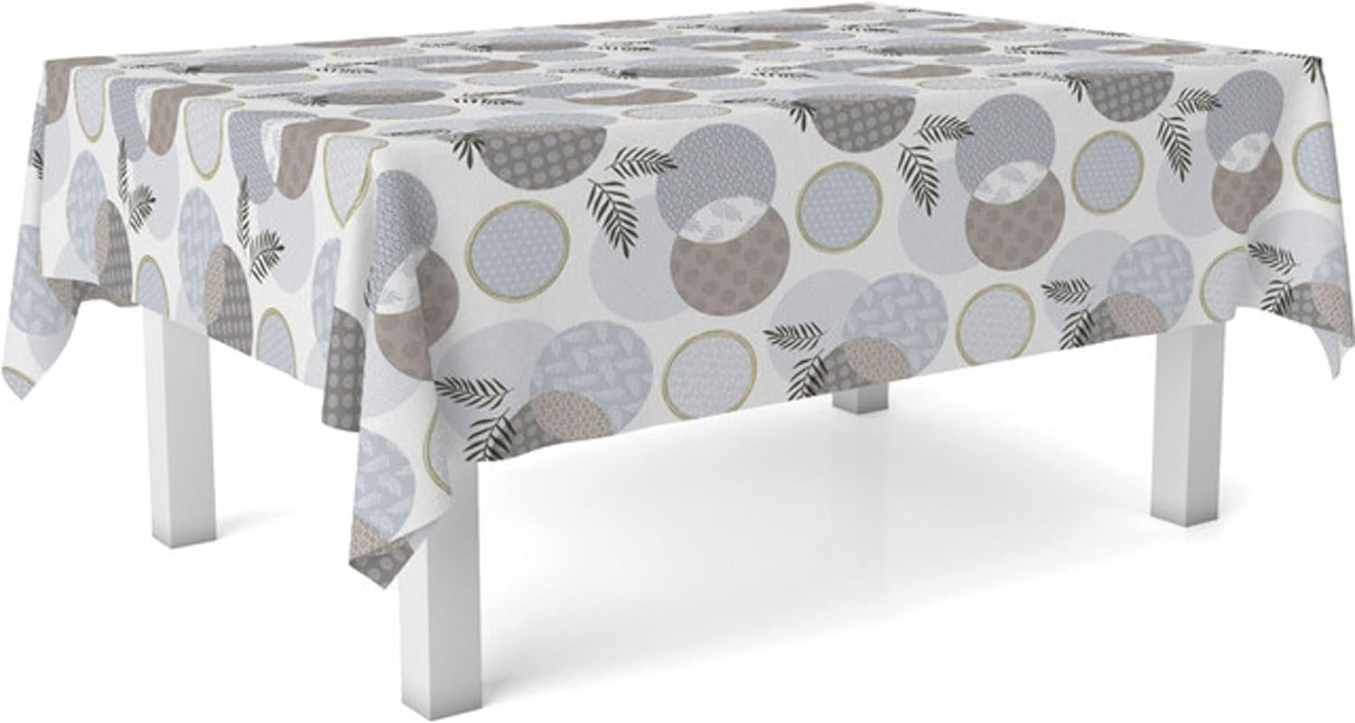 Nappe en toile cirée - rectangulaire 300x140 cm - anti-taches, imperméable, blanche