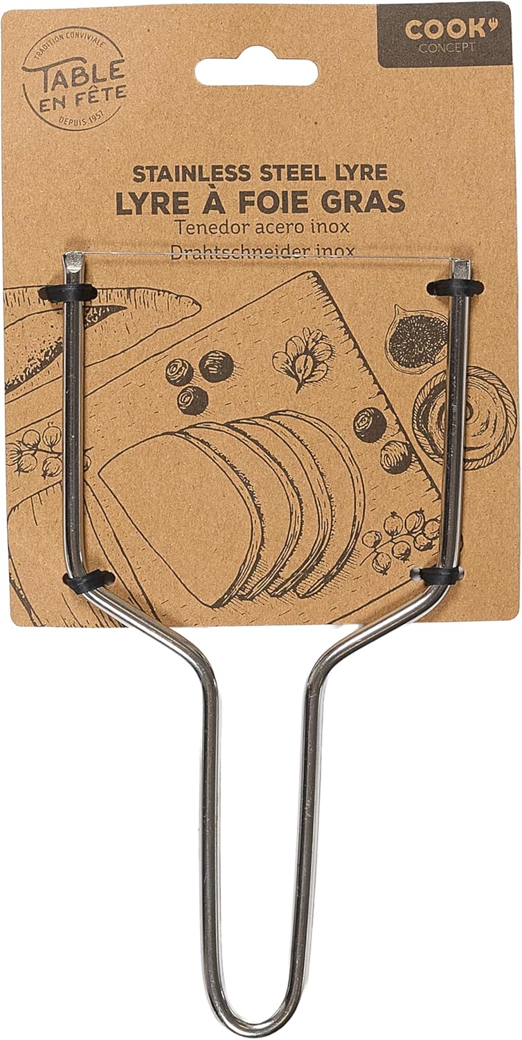 COOK CONCEPT - lyre à foie gras inox, 10x0,4x18,5cm, découpe efficace, KU6131