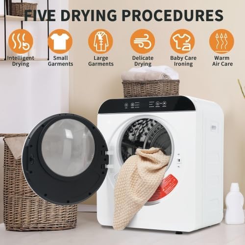 Sèche-linge à évacuation - 3-4,5kg, 6 programmes, mural, sécurité enfant, minuterie 180min