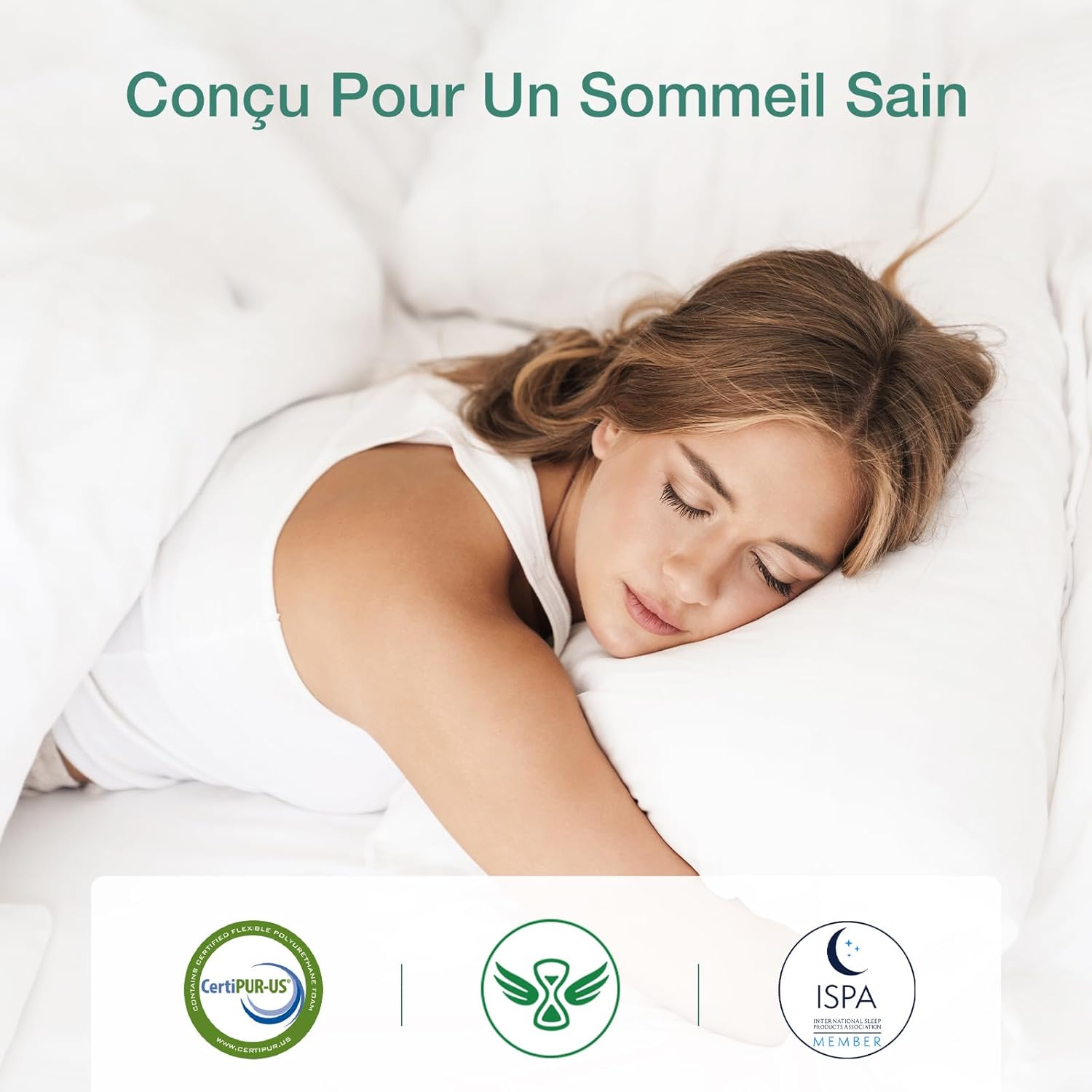 Novilla - Matelas mousse 7 zones - 160x200 cm - Housse amovible - 16 cm