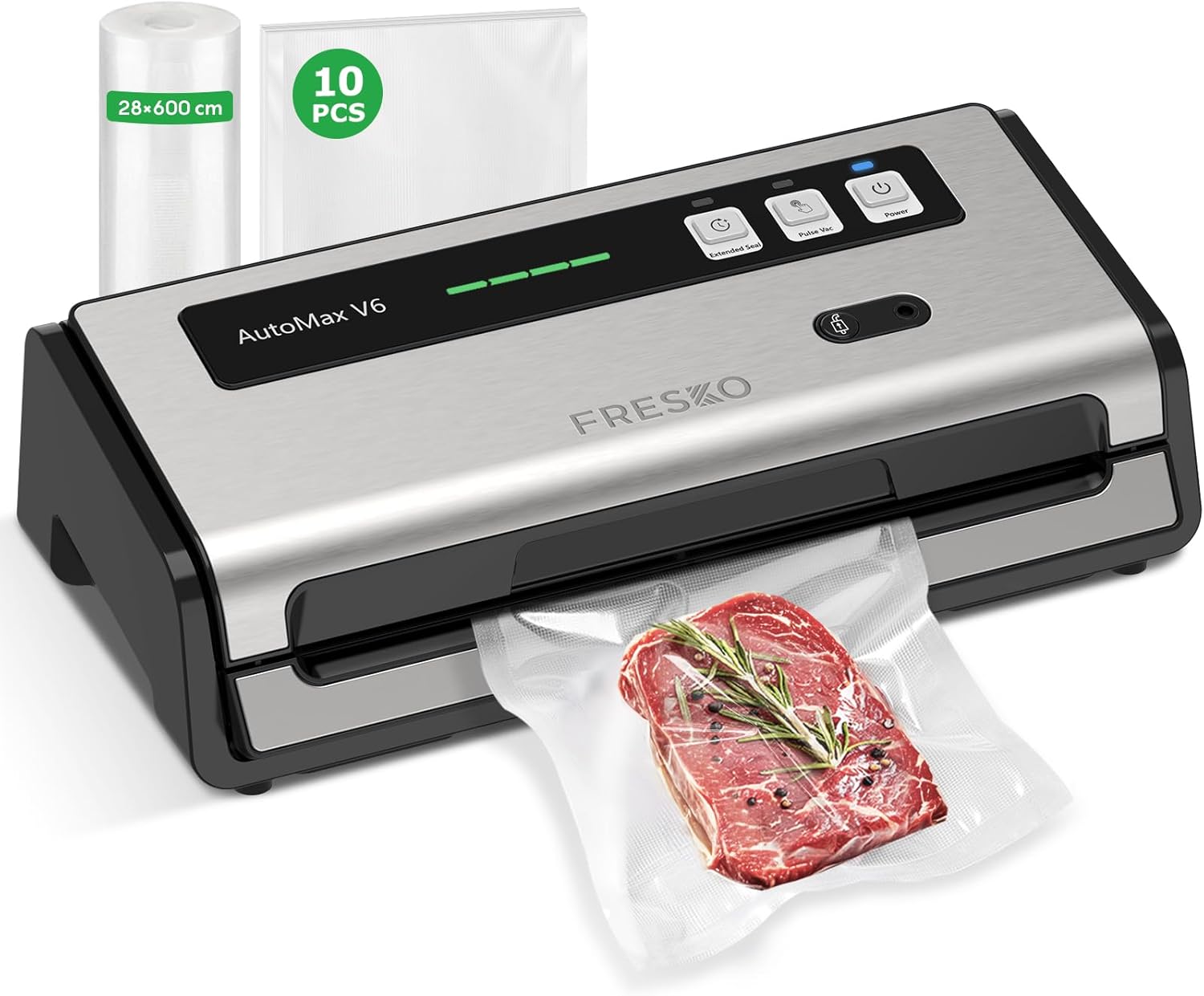 FRESKO - Automax V6 - machine sous vide - coupe-sac intégré, modes humide/sec