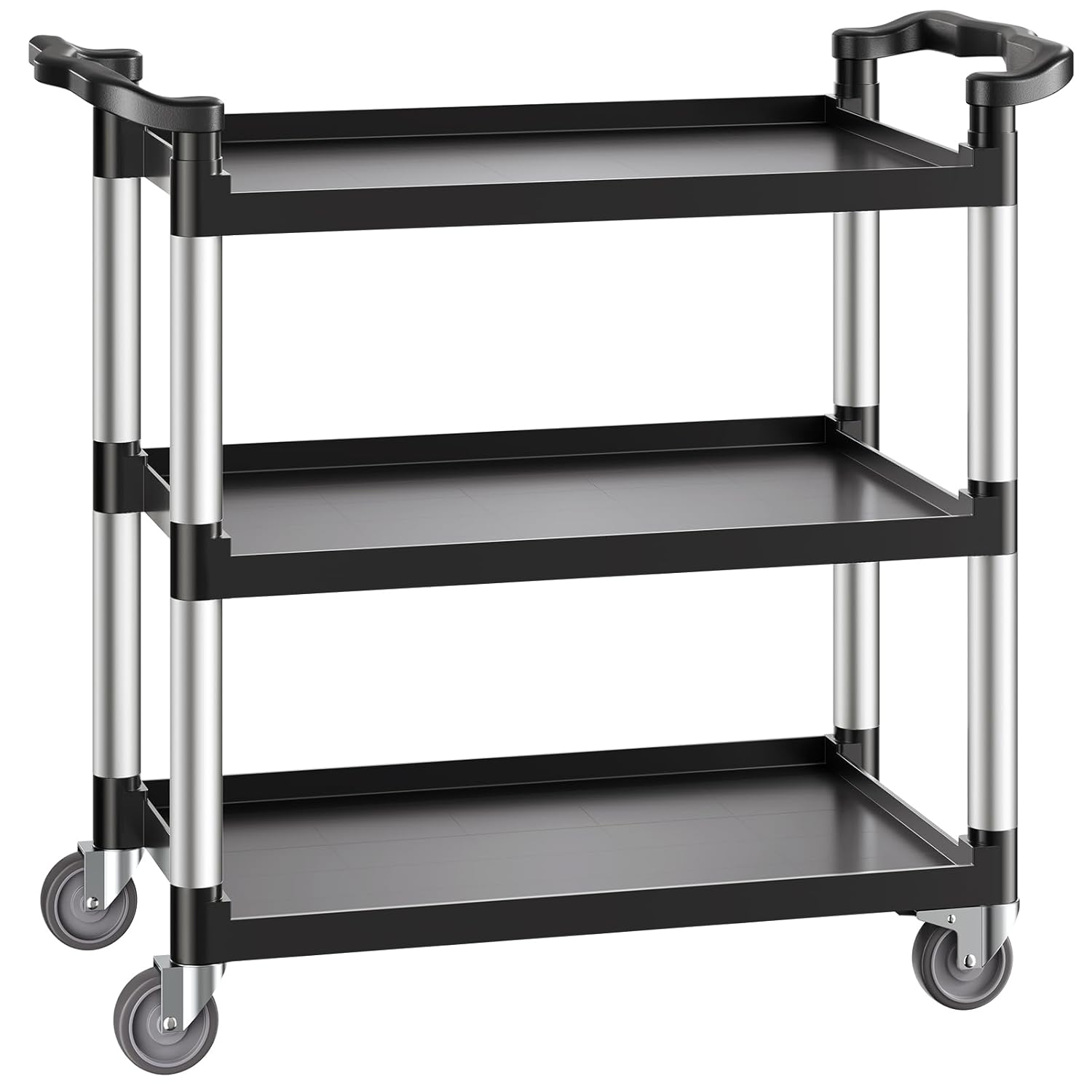 VEVOR - chariot de service 3 niveaux 1060x490x980mm, roulettes pivotantes