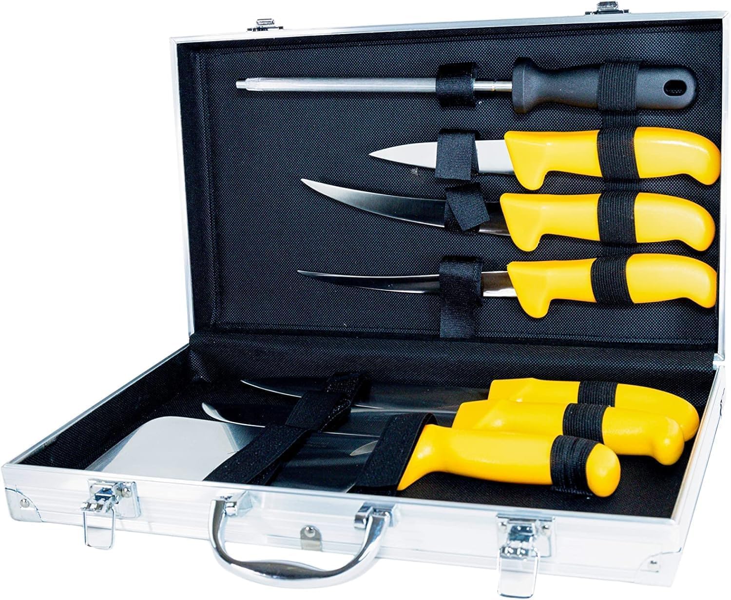 Pradel - Excellence série - couteaux inox, manches jaunes, 8 pièces - PCOT005009