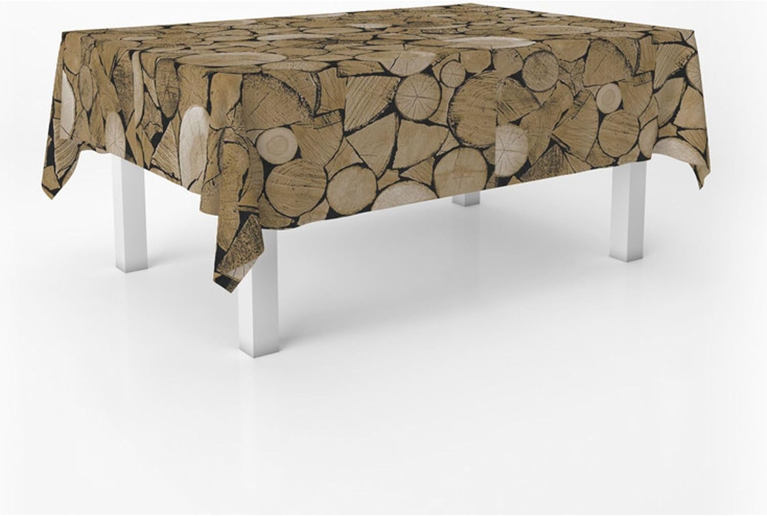 Nappe en toile cirée - rectangulaire 100x140 cm - anti-taches, imperméable, marron