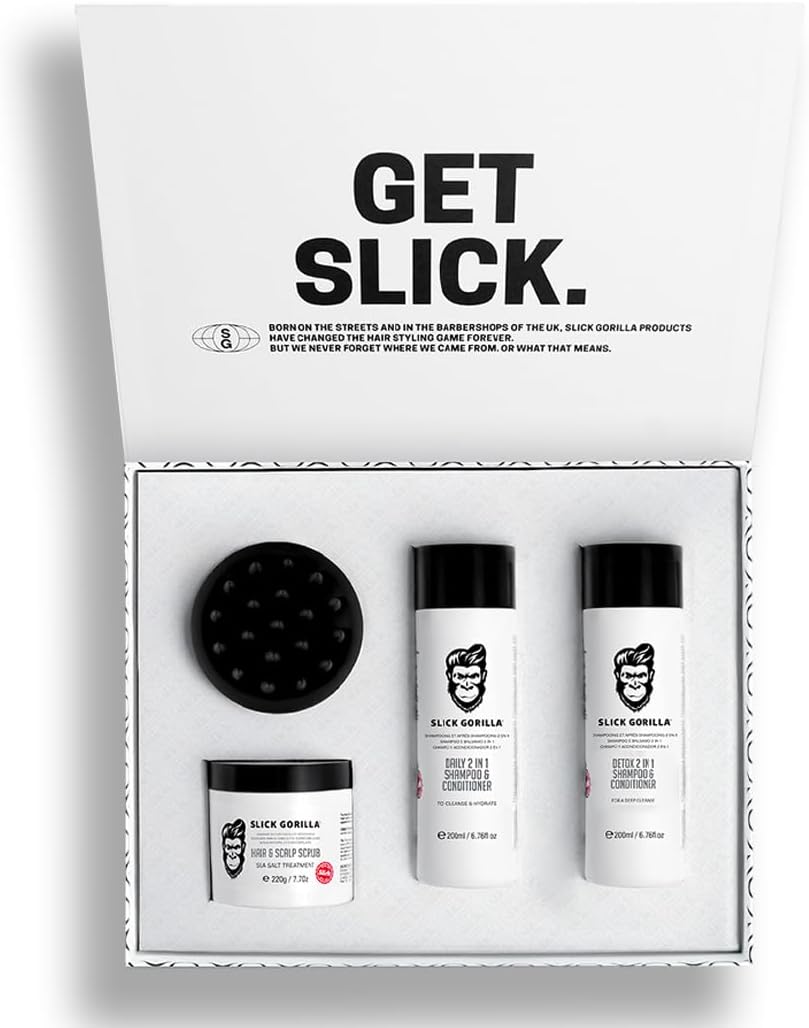 Slick Gorilla - The Care Box Set - soin complet cheveux - shampoings, gommage, brosse pour tous types