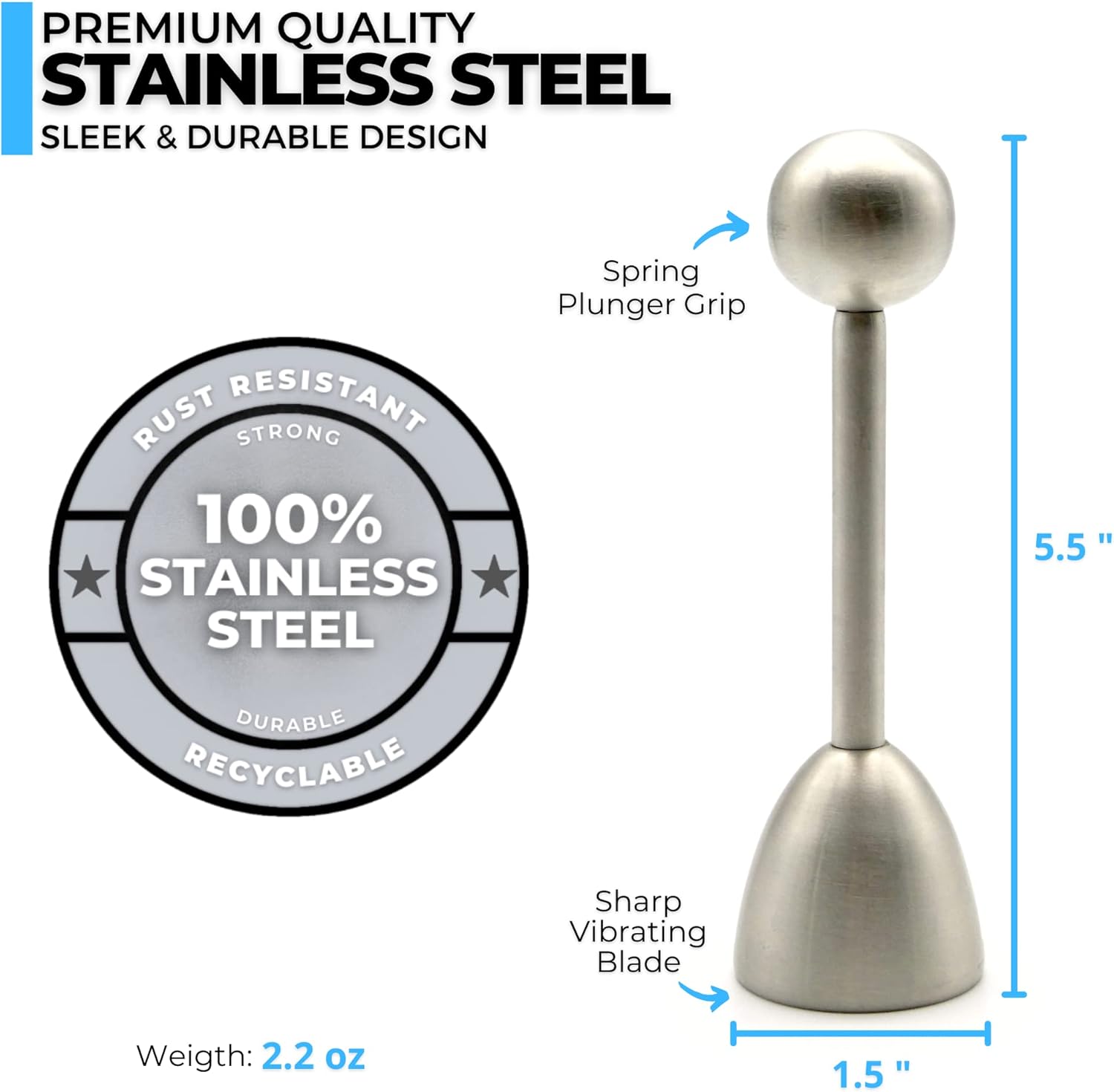 ICO - Coupe-œuf inox - coupe œuf coque - accessoires cuisine pratiques