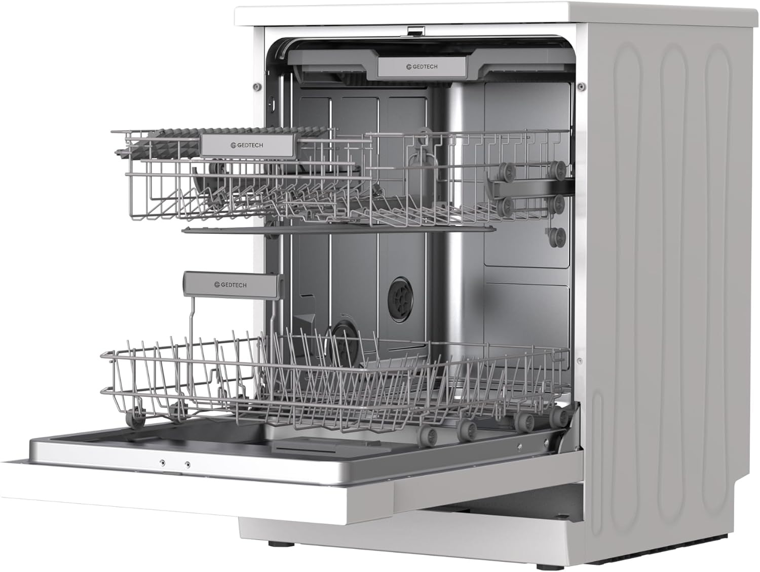 GEDTECH - Lave-vaisselle 15cv silencieux 44dB, départ différé, GLV1544WH