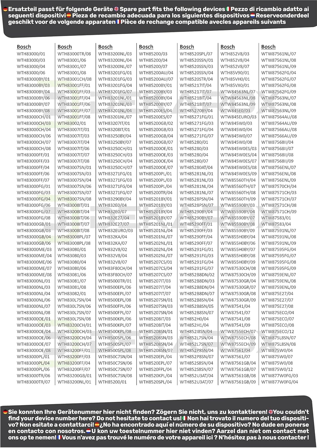 Bosch Siemens - filtres sèche-linge séries 4/8 - lot de 2 - éponge, SelfCleaning, iSensoric - 12007650