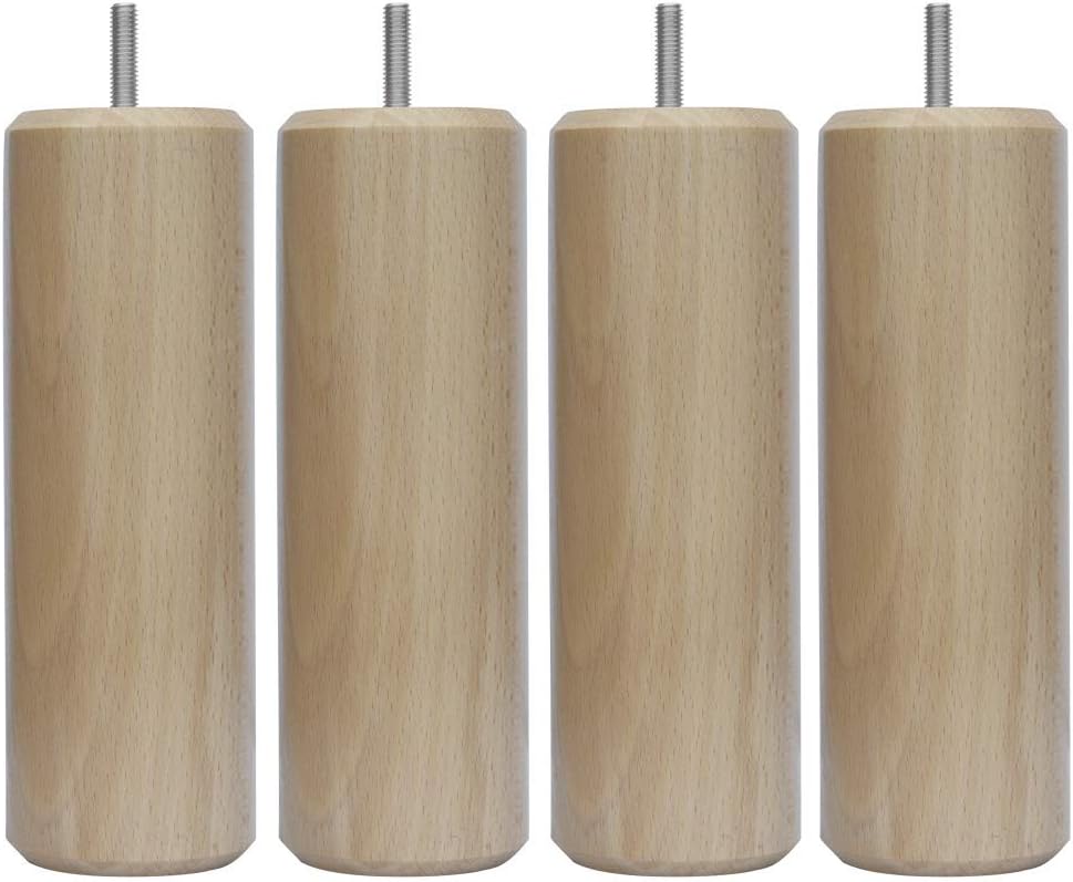 Margot - Caméléon - pieds de lit bois vernis 15cm lot de 4 - 3700527816166