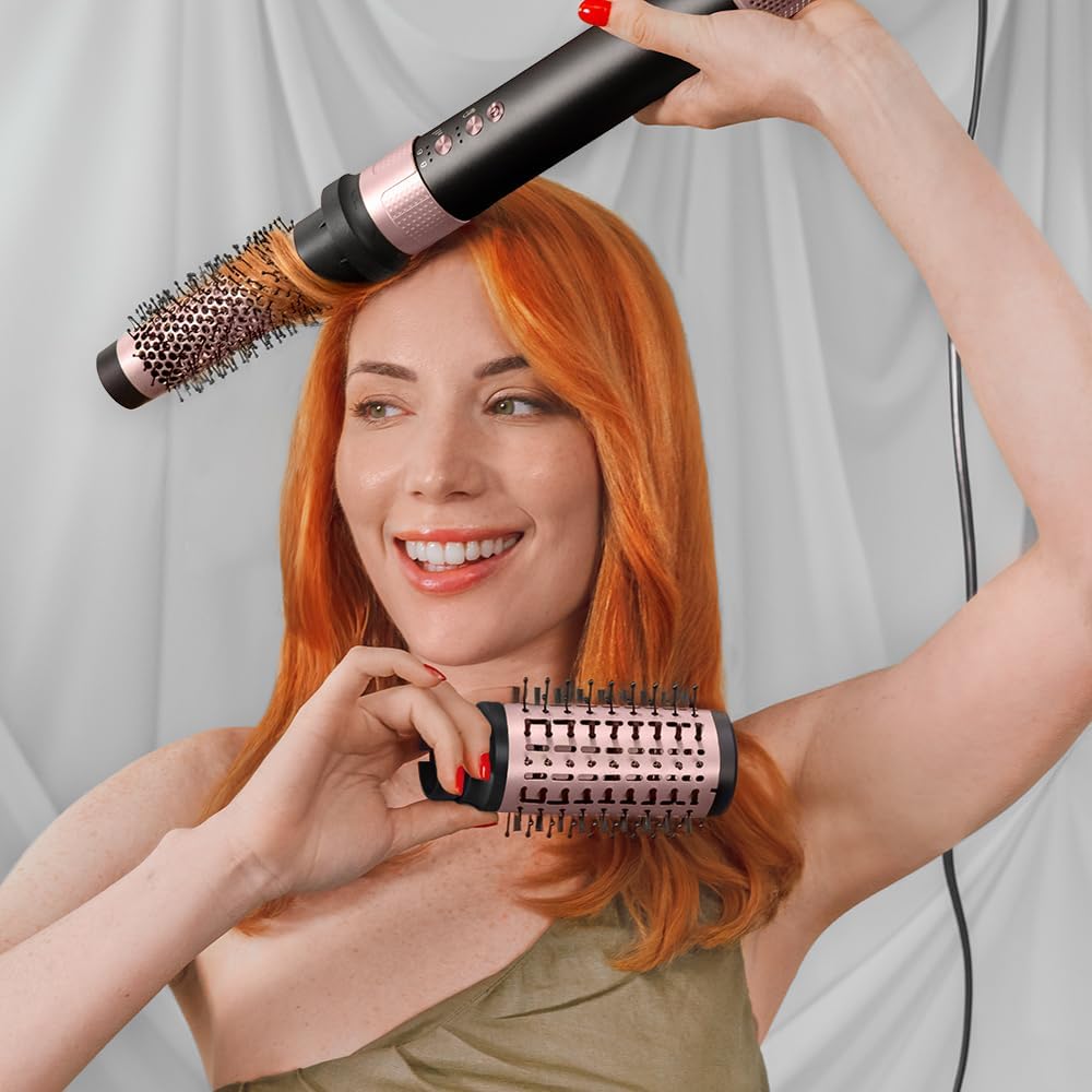 Cecotec - AirGlam 14in1 - Brosse soufflante 1400W, 3 temp., 14 têtes