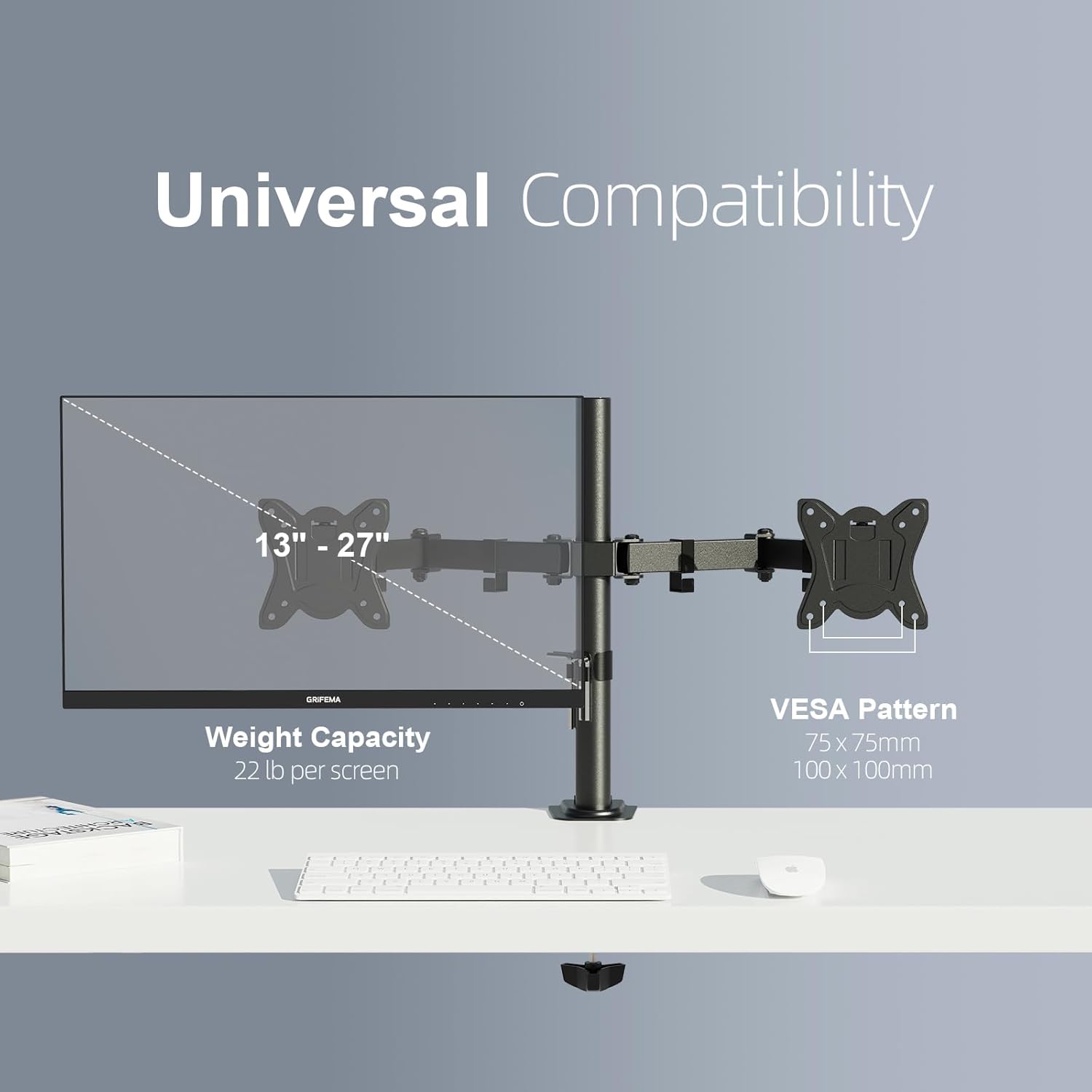 GRIFEMA - Support double écran - 13-27