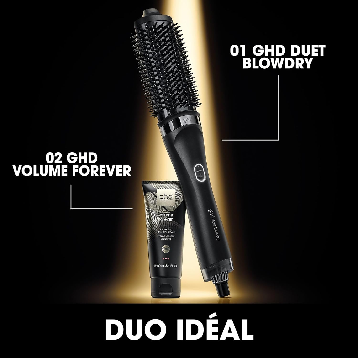 ghd - Brosse soufflante Duet Blowdry - brushing volume, sèche-coiffe cheveux mouillés sans frisottis
