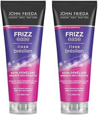 John Frieda - Frizz Ease Lisse Brésilien - 250ml x2 - soin anti-frisottis démêlant