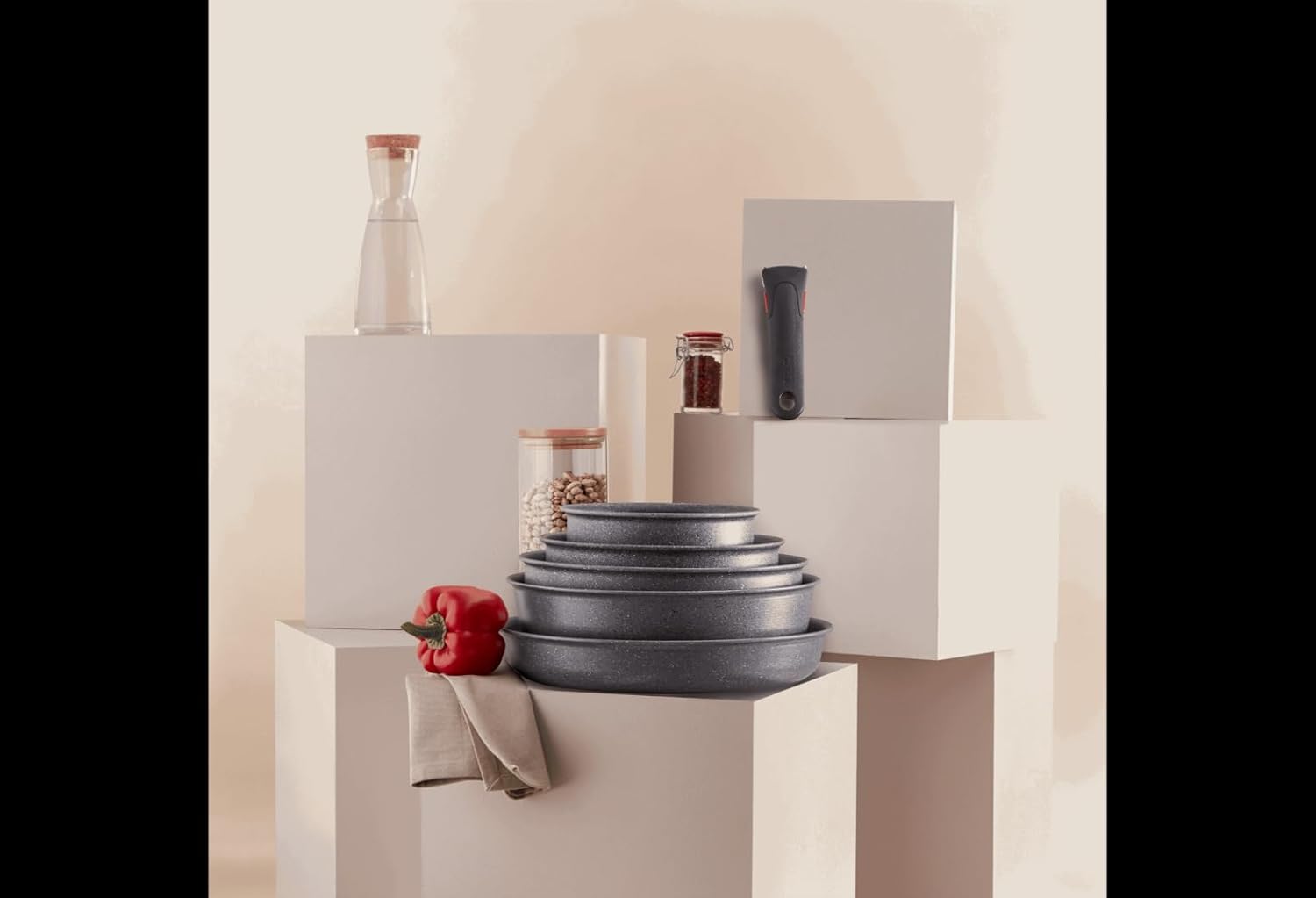 Tefal - Ingenio Natural Force sauteuse 24cm, induction, antiadhésif, empilable, lave-vaisselle, L3963502