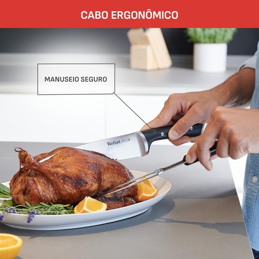 Tefal - Ice Force - 20 cm - couteau à trancher inox longue durée K2320714