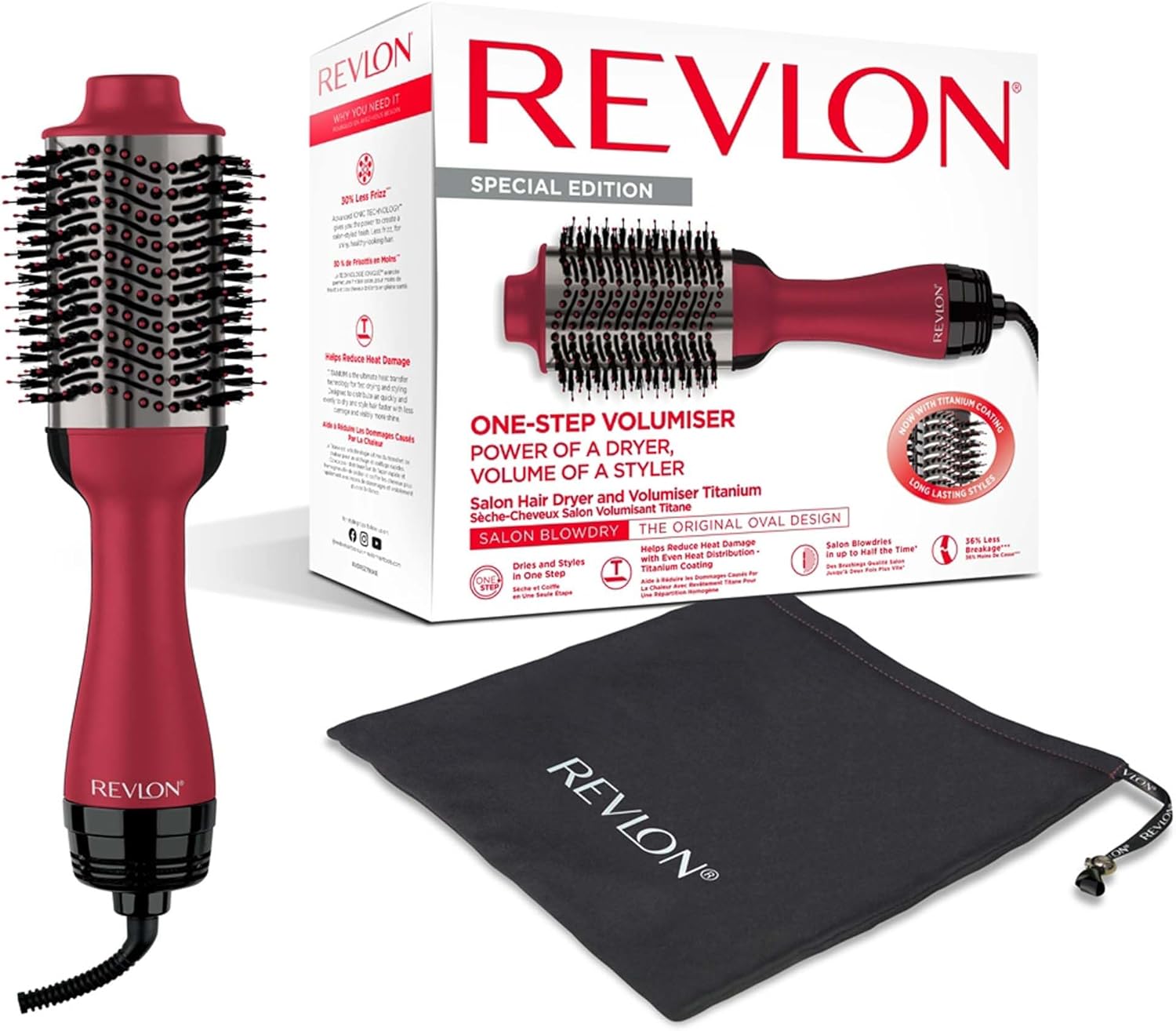 Revlon - Salon One-Step Titane - sèche-cheveux volumisant, double prise - RVDR5279UKE