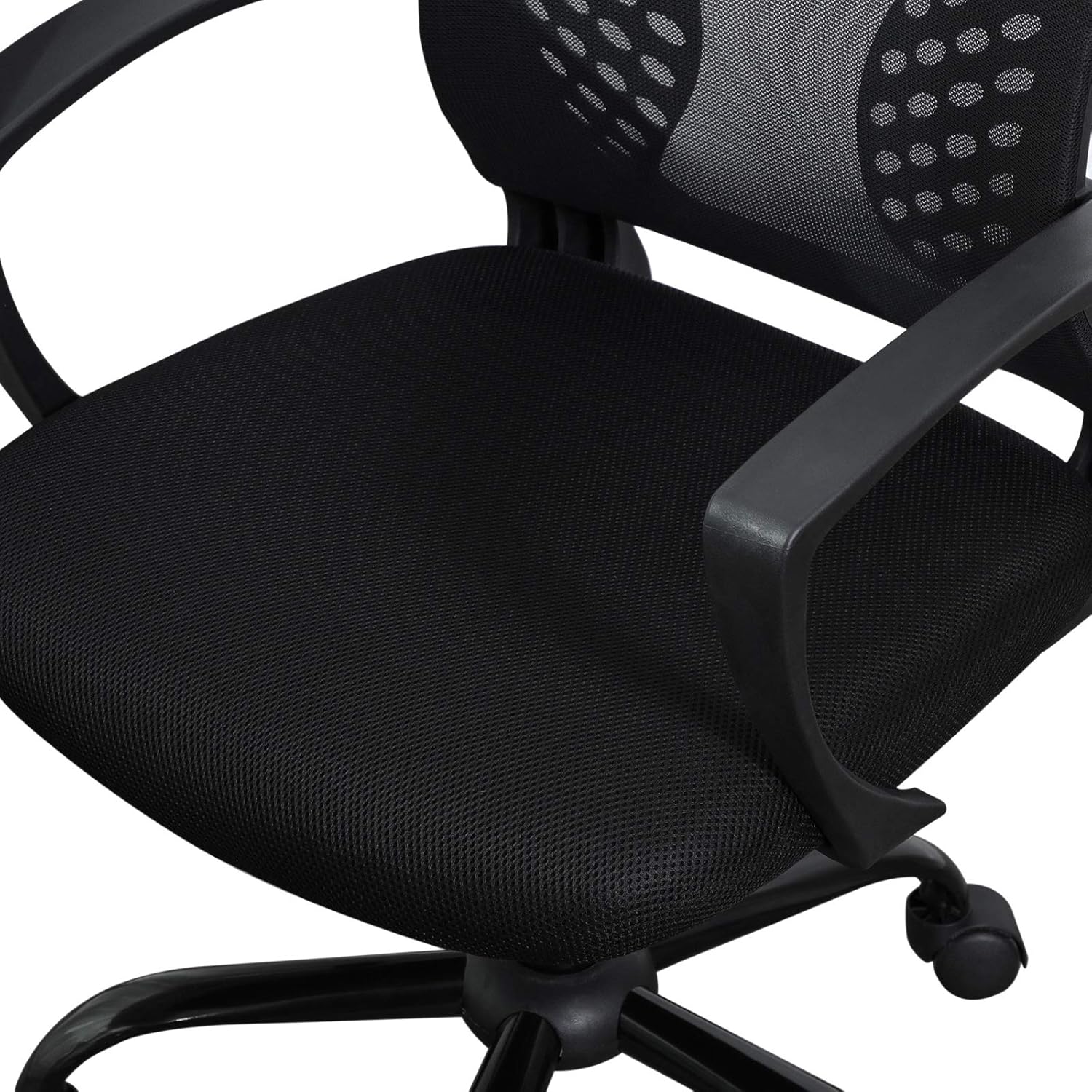 SONGMICS - fauteuil de bureau ergonomique, hauteur réglable, toile respirante, charge max 120 kg, OBN22BK